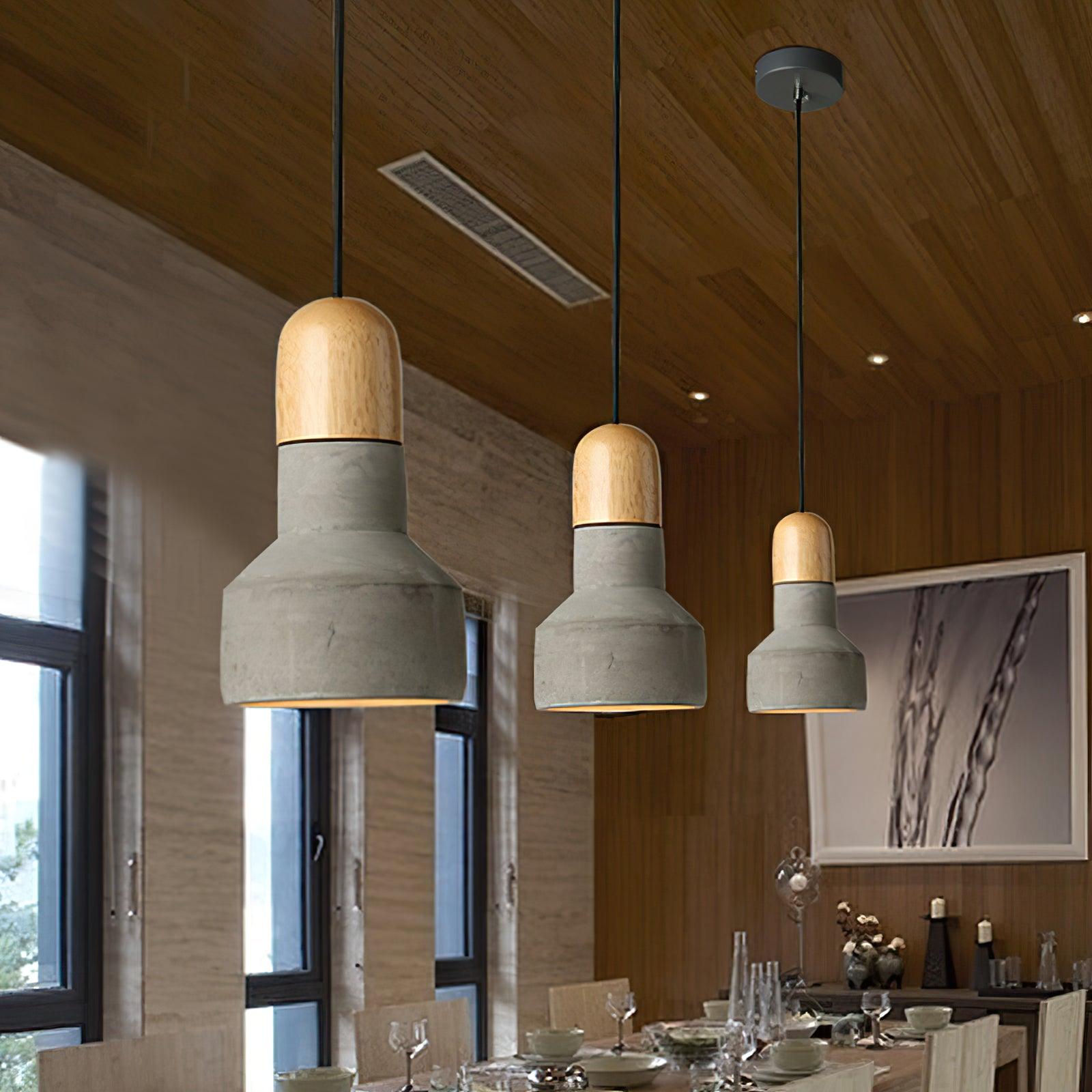Trio Rustic Wood Pendant Light - Letslighting