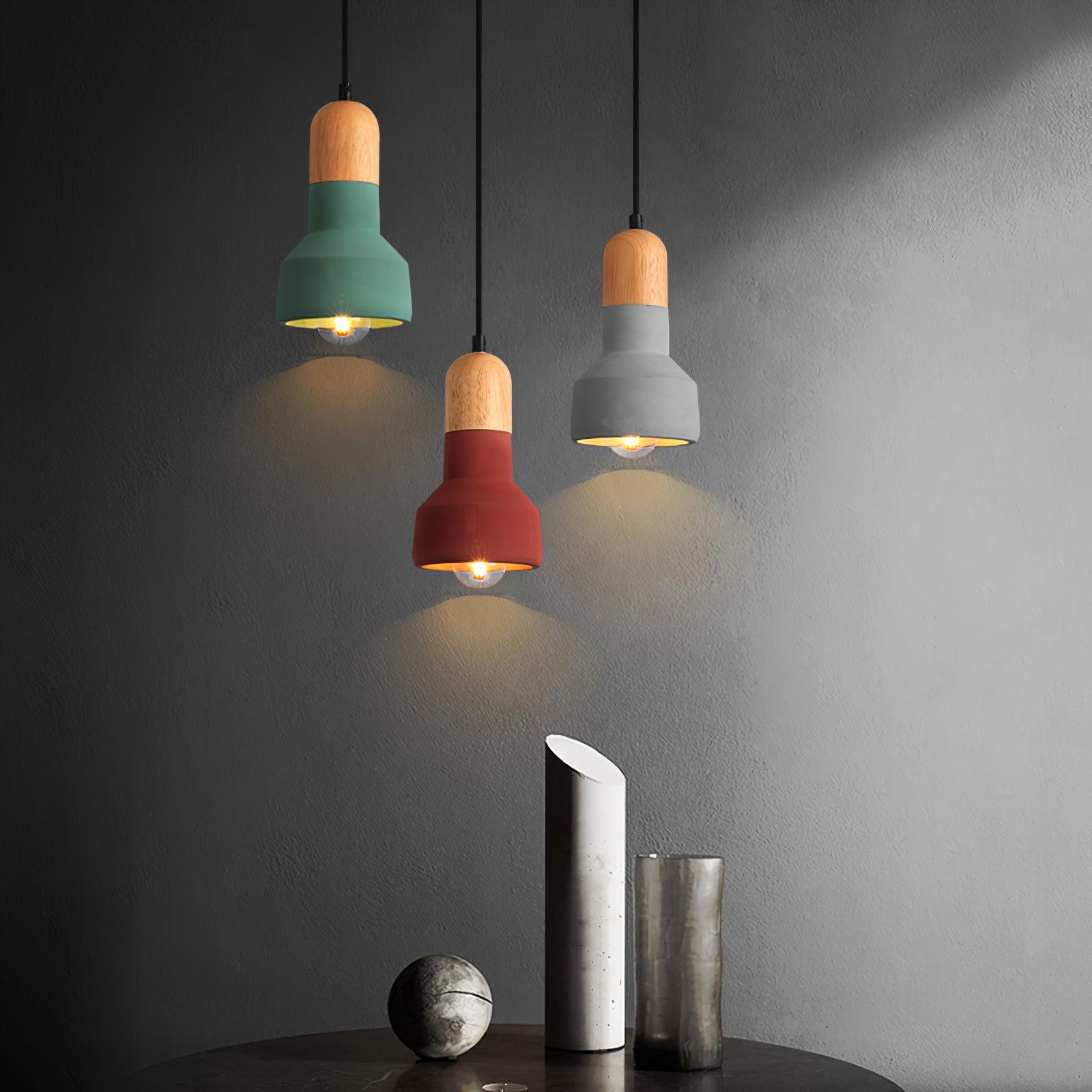 Trio Rustic Wood Pendant Light - Letslighting