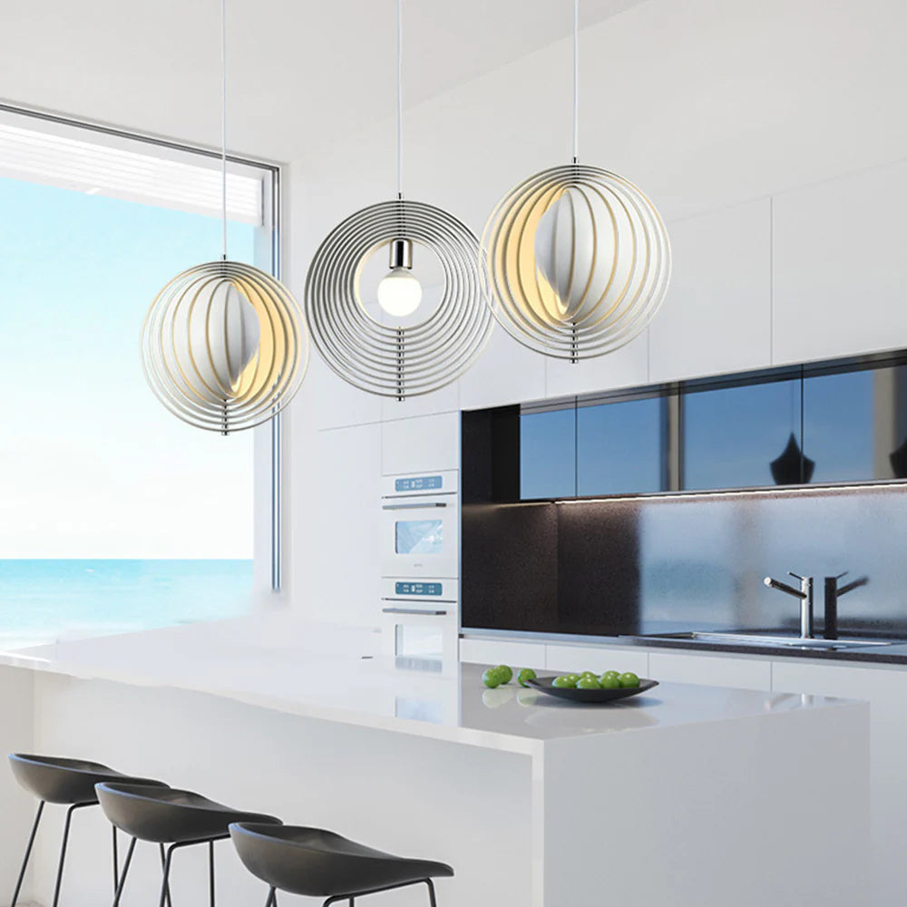 Valentina Clásico PVC/Metal LED Lámpara Colgante Salón