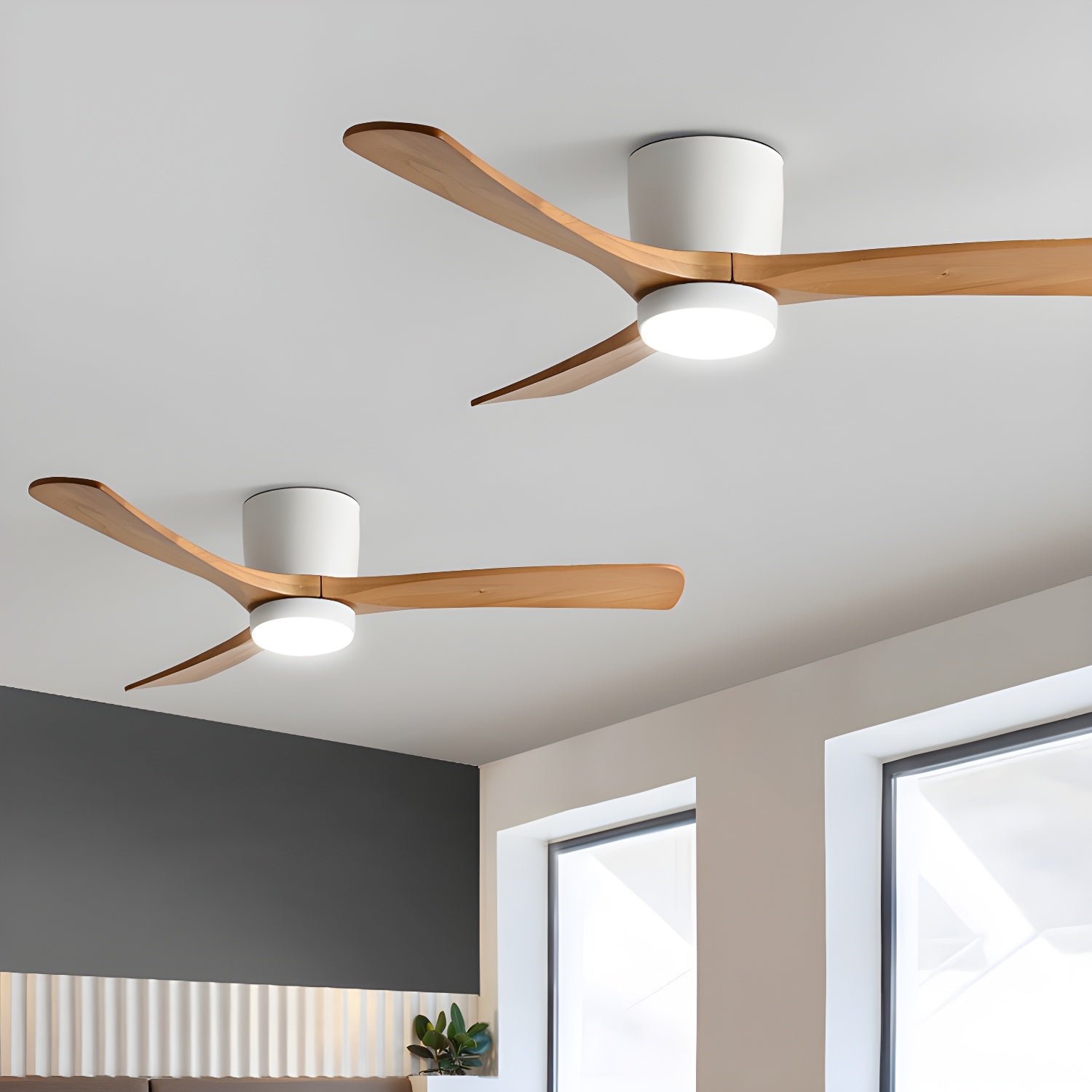 Nielsen Ventilador de Techo Nórdico de Madera con Luz de Pulgadas