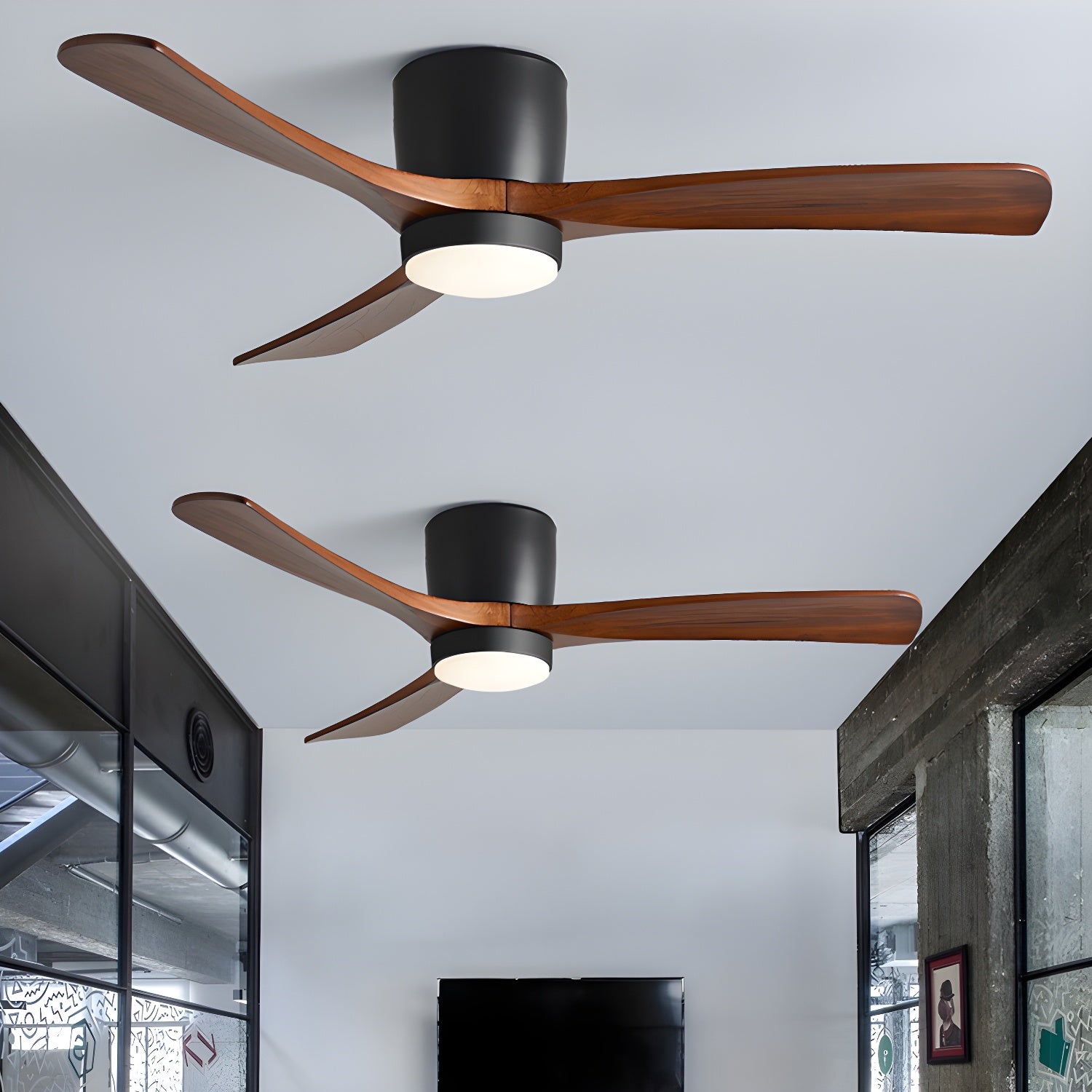 Nielsen Ventilador de Techo Nórdico de Madera con Luz de Pulgadas