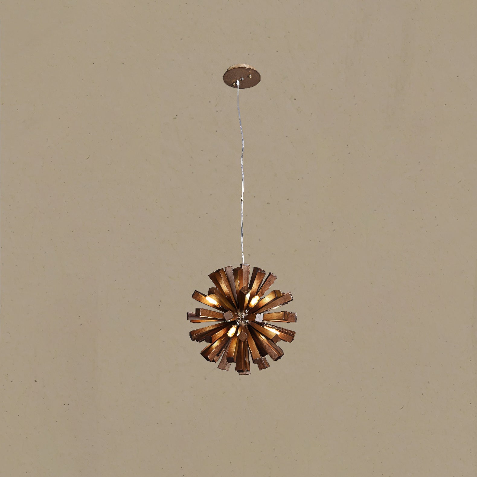 Nova Premium Nordic Art Burst Wood Metal Chandelier - Letslighting