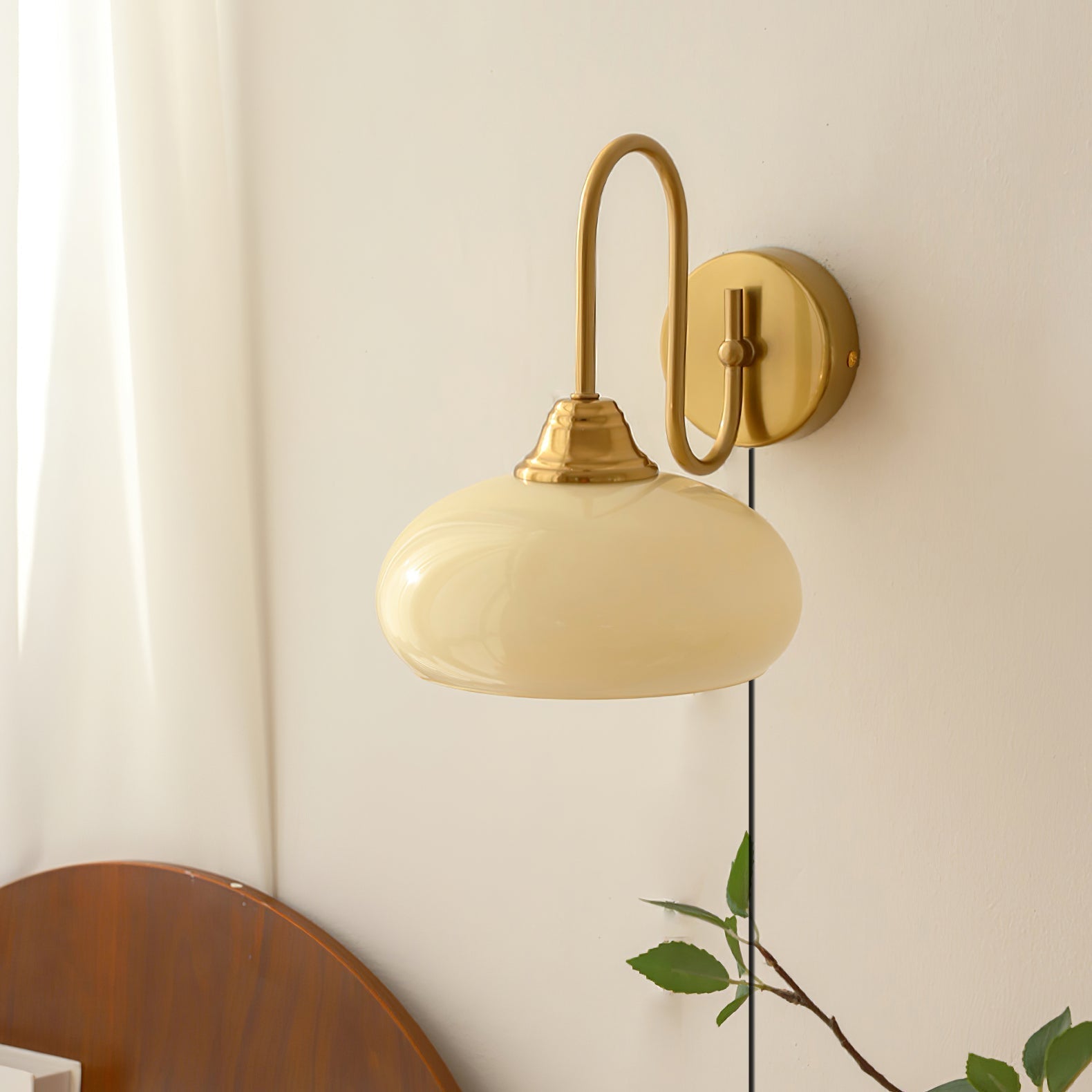 Valentina Lámpara de Pared de Vidrio con Enchufe