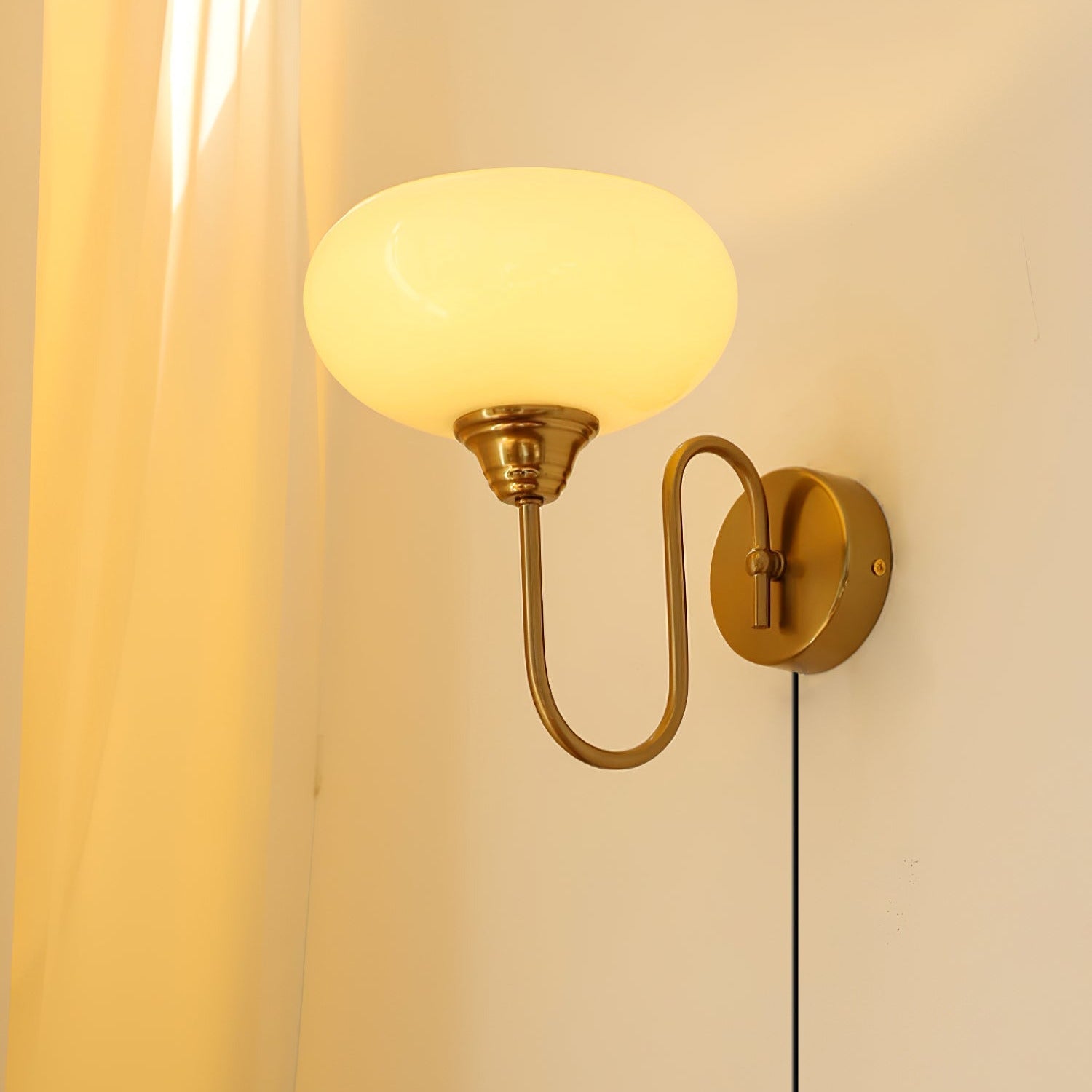 Valentina Lámpara de Pared de Vidrio con Enchufe