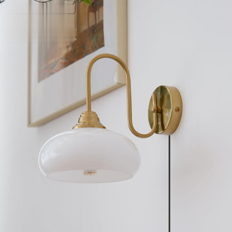 Valentina Lámpara de Pared de Vidrio con Enchufe