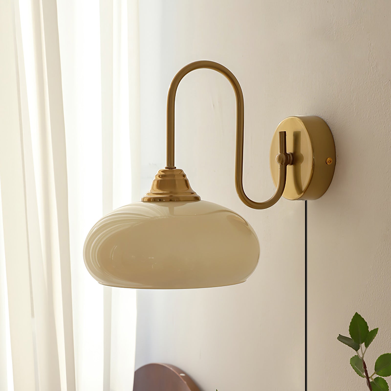 Valentina Lámpara de Pared de Vidrio con Enchufe