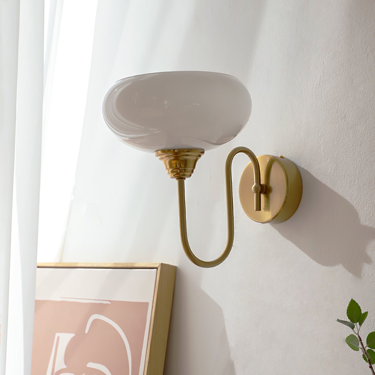 Ophaan Modern Minimalist Glass Metal Wall Light - Lamp Copper