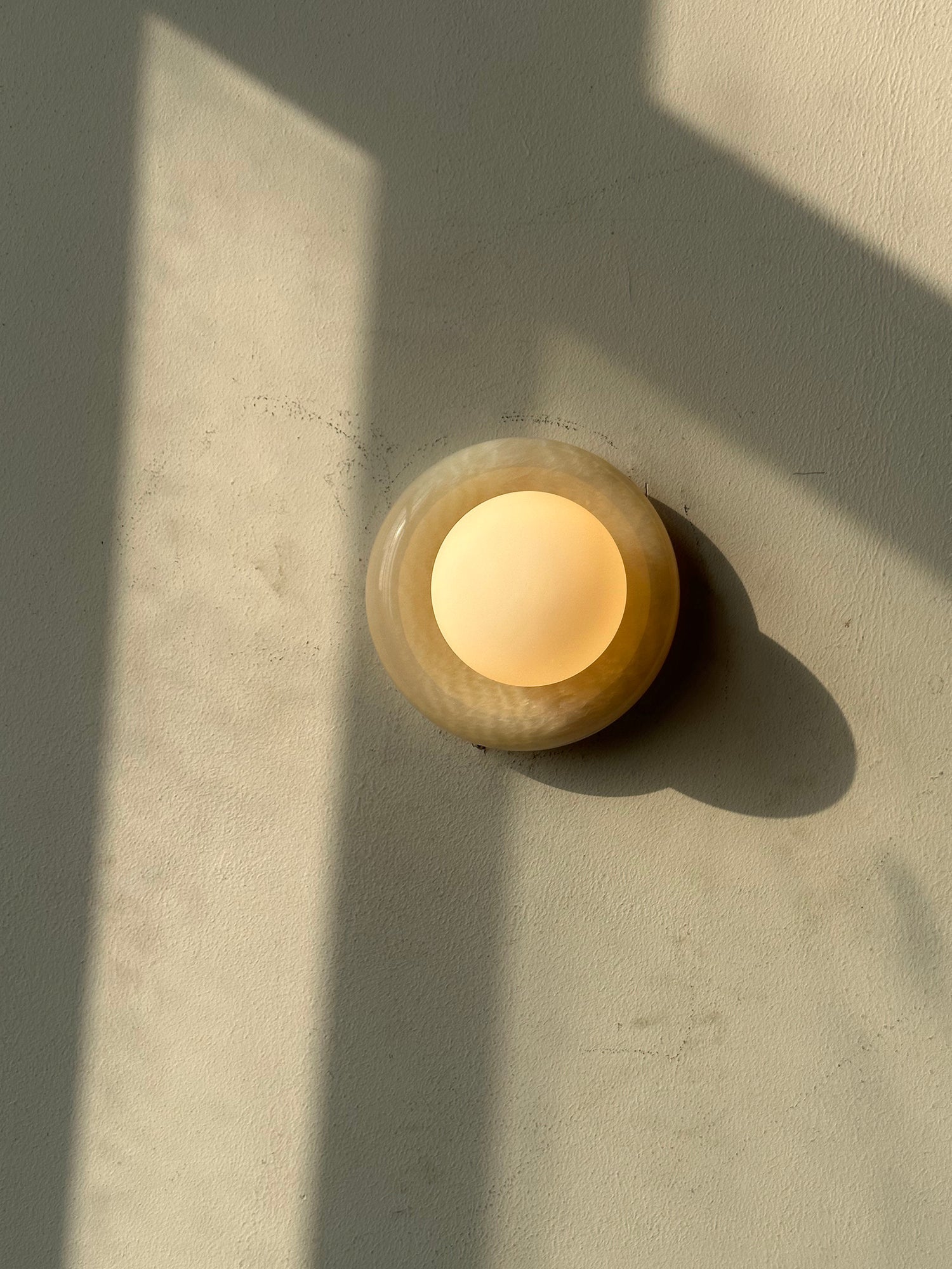 Cemaros Modern Minimalist Jade Glass Wall Lamp - Lamp Copper