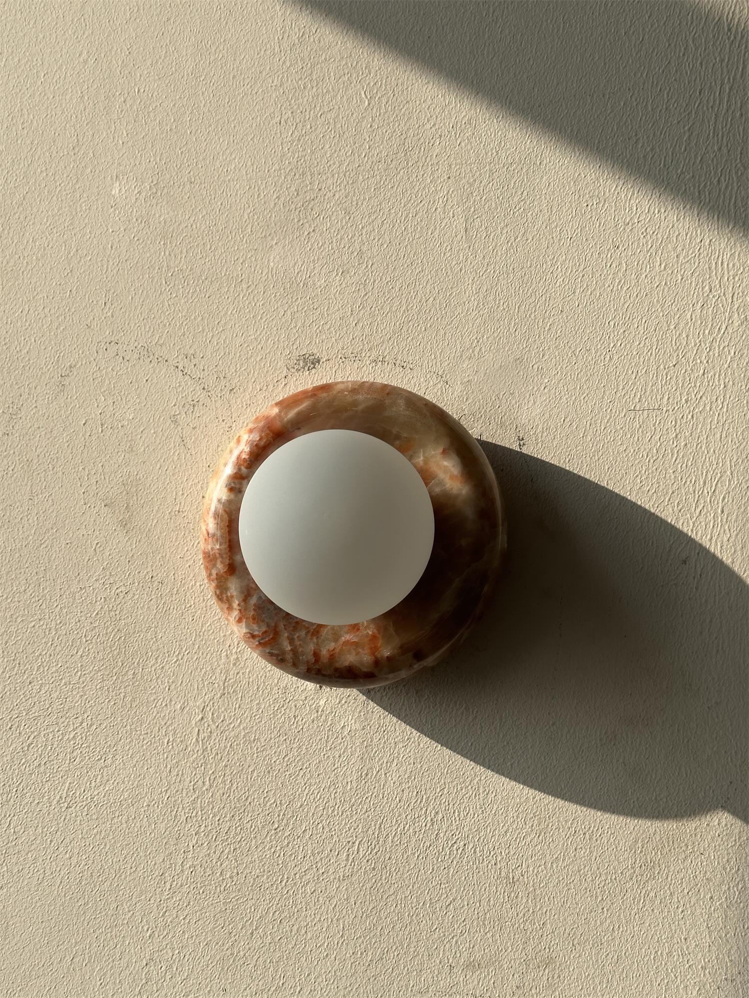 Cemaros Modern Minimalist Jade Glass Wall Lamp - Lamp Copper