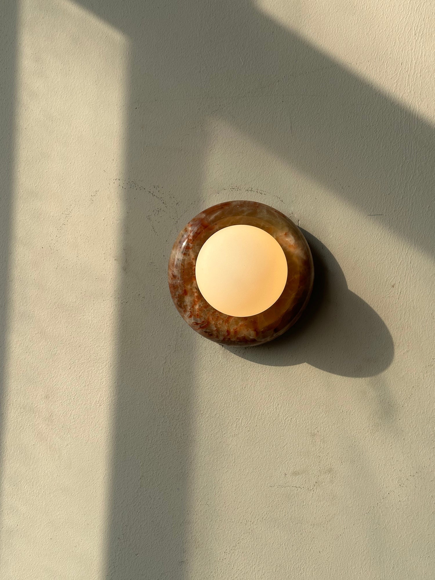 Cemaros Modern Minimalist Jade Glass Wall Lamp - Lamp Copper