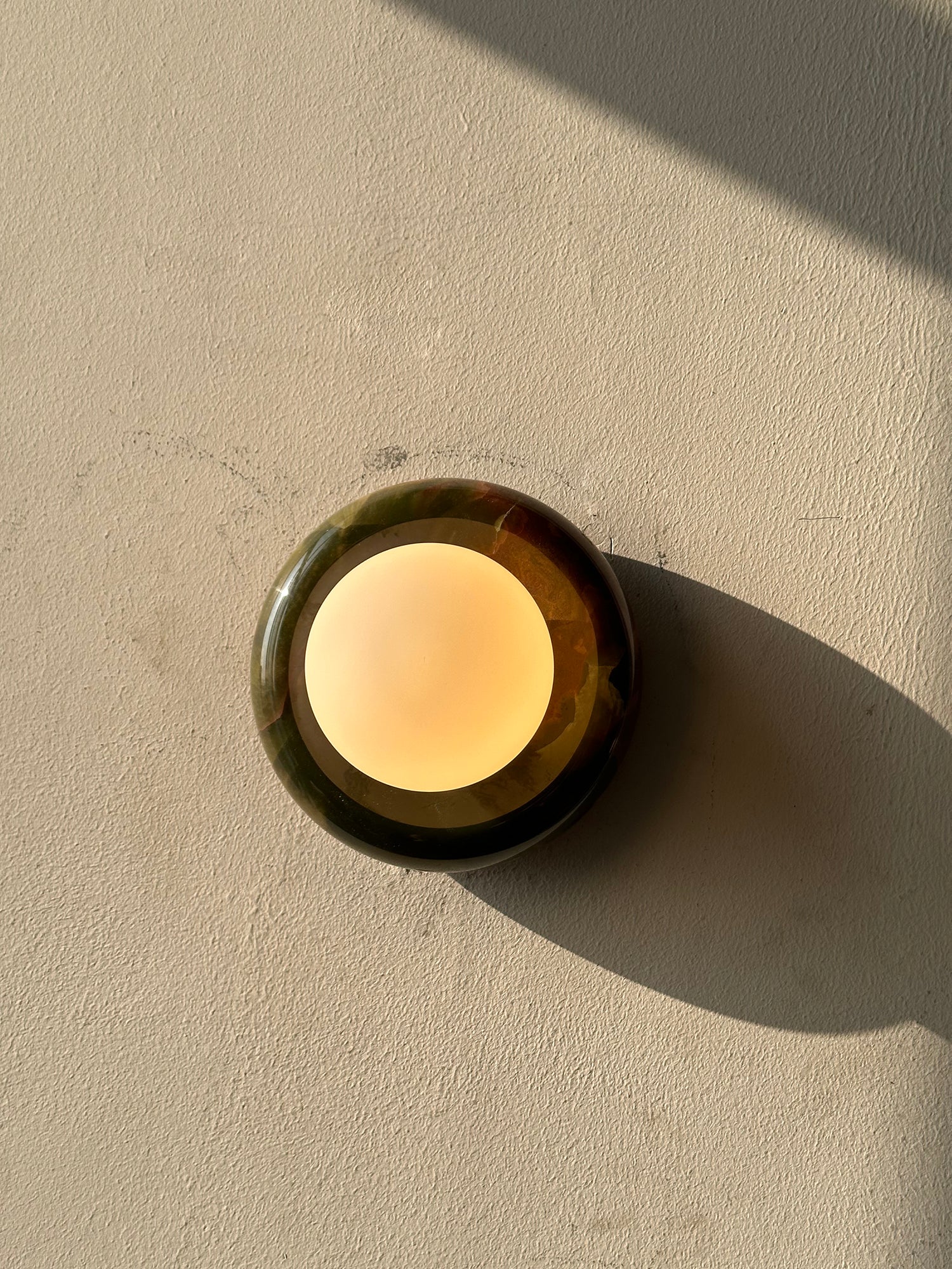 Cemaros Modern Minimalist Jade Glass Wall Lamp - Lamp Copper