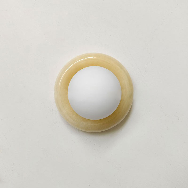 Cemaros Modern Minimalist Jade Glass Wall Lamp - Lamp Copper