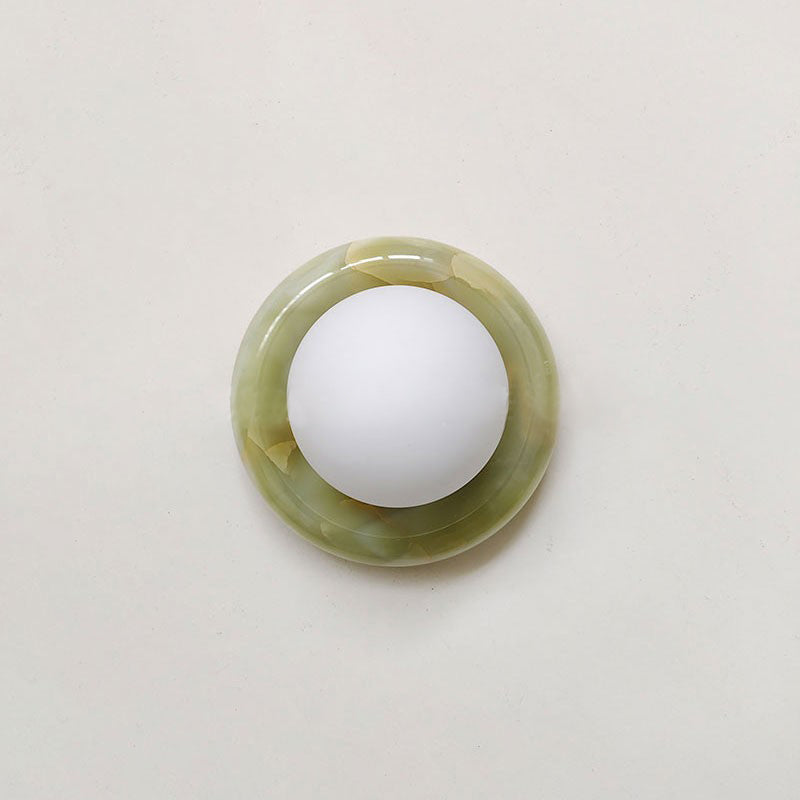 Cemaros Modern Minimalist Jade Glass Wall Lamp - Lamp Copper