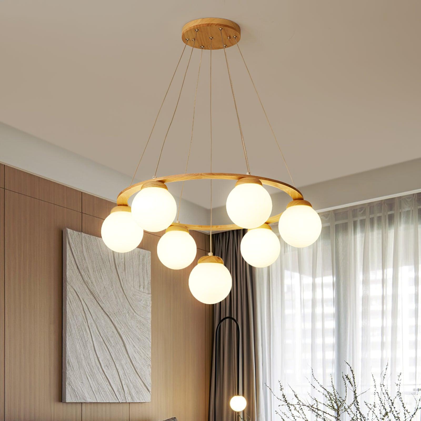 Miira Wood Chandelier - Letslighting