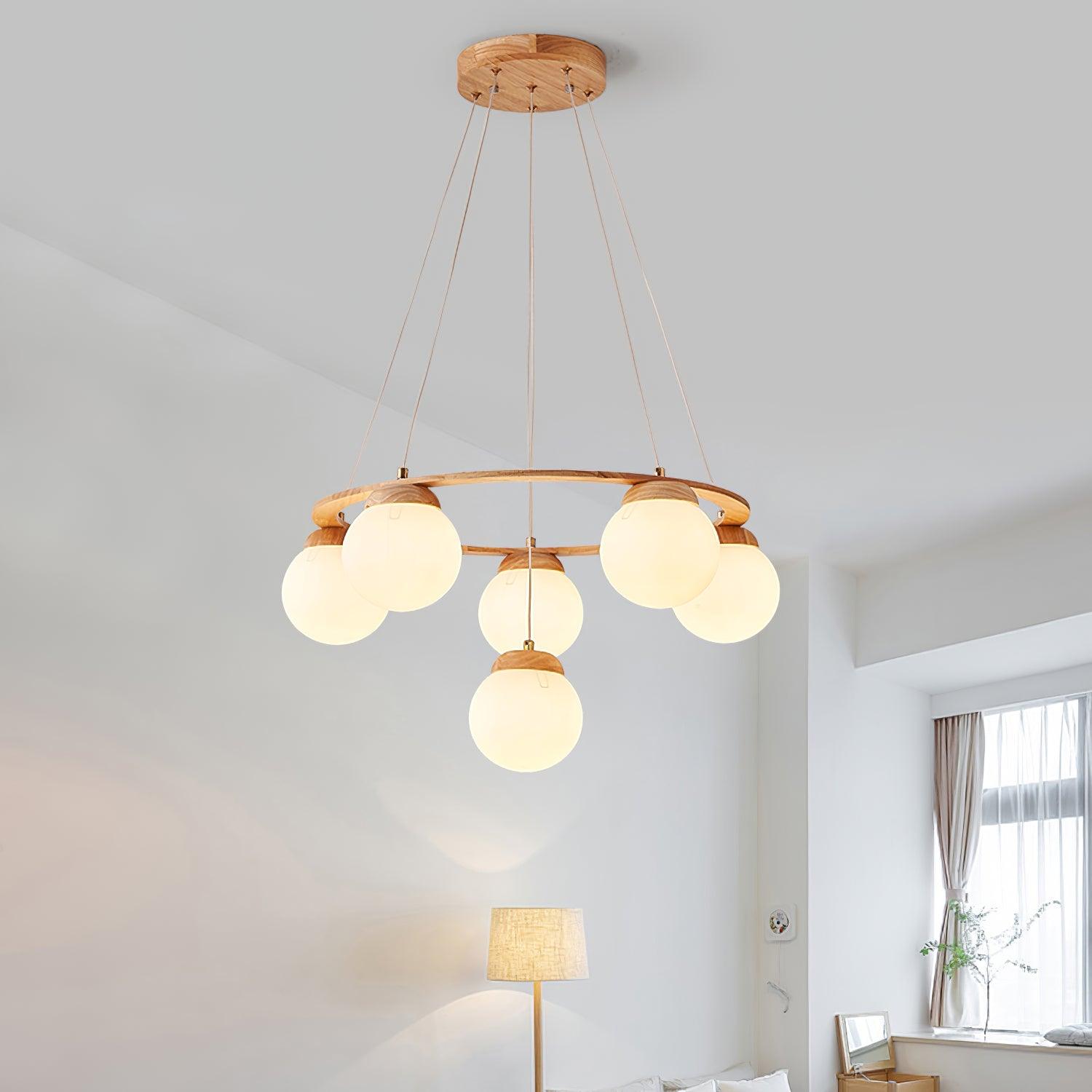 Miira Wood Chandelier - Letslighting