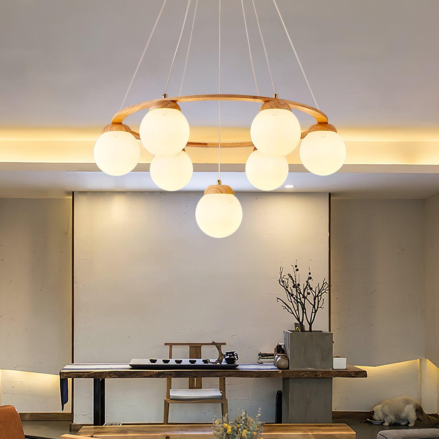 Miira Wood Chandelier - Letslighting