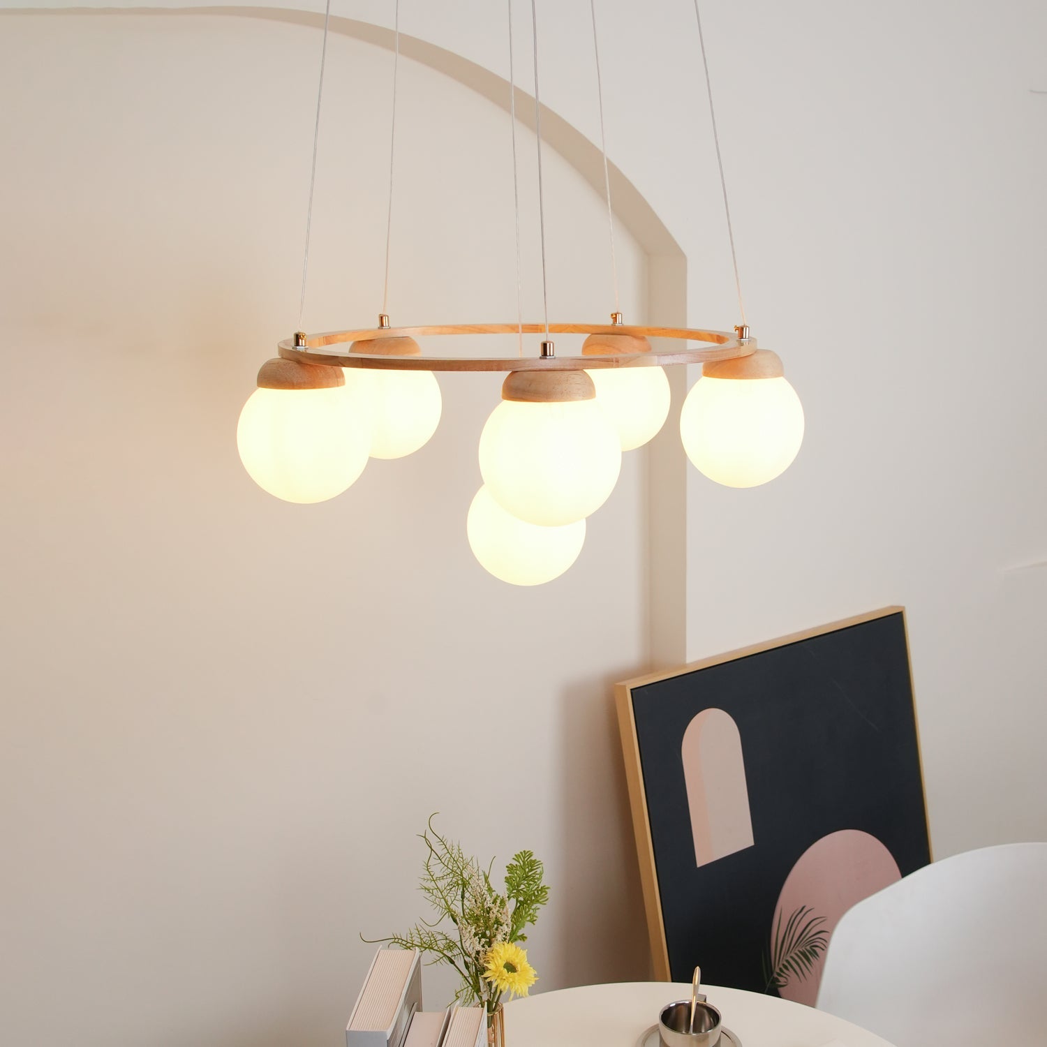 Miira Wood Chandelier - Letslighting