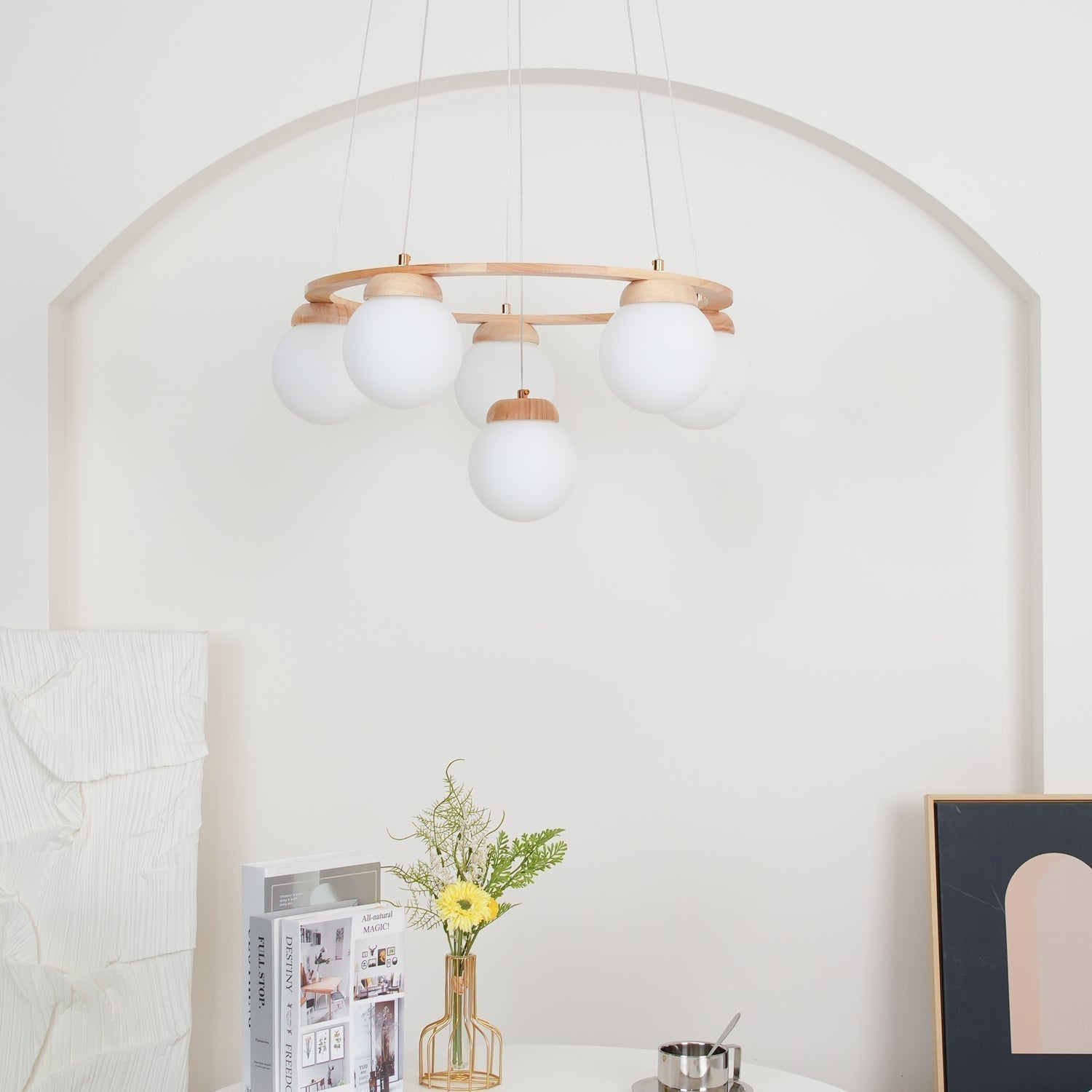 Miira Wood Chandelier - Letslighting