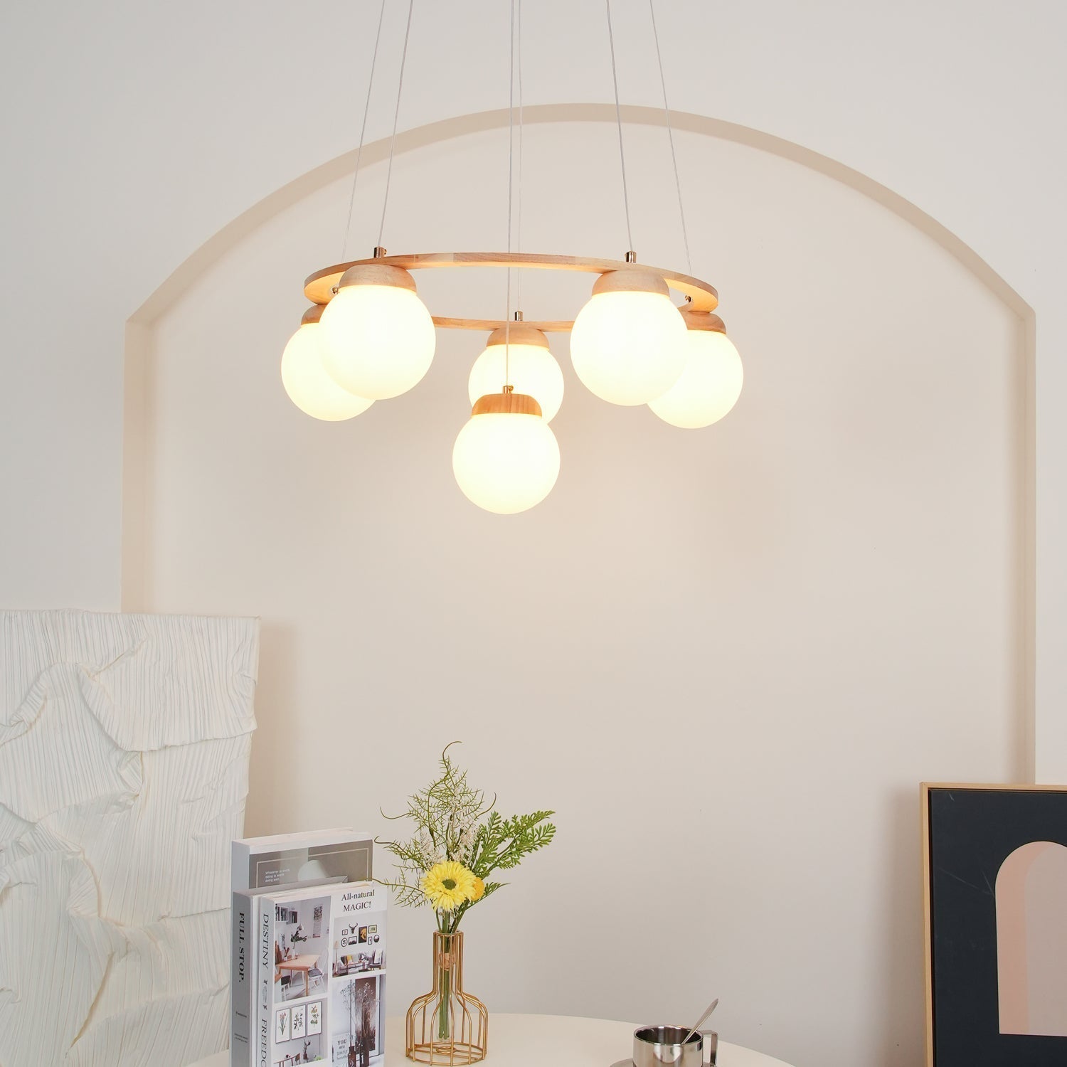 Miira Wood Chandelier - Letslighting