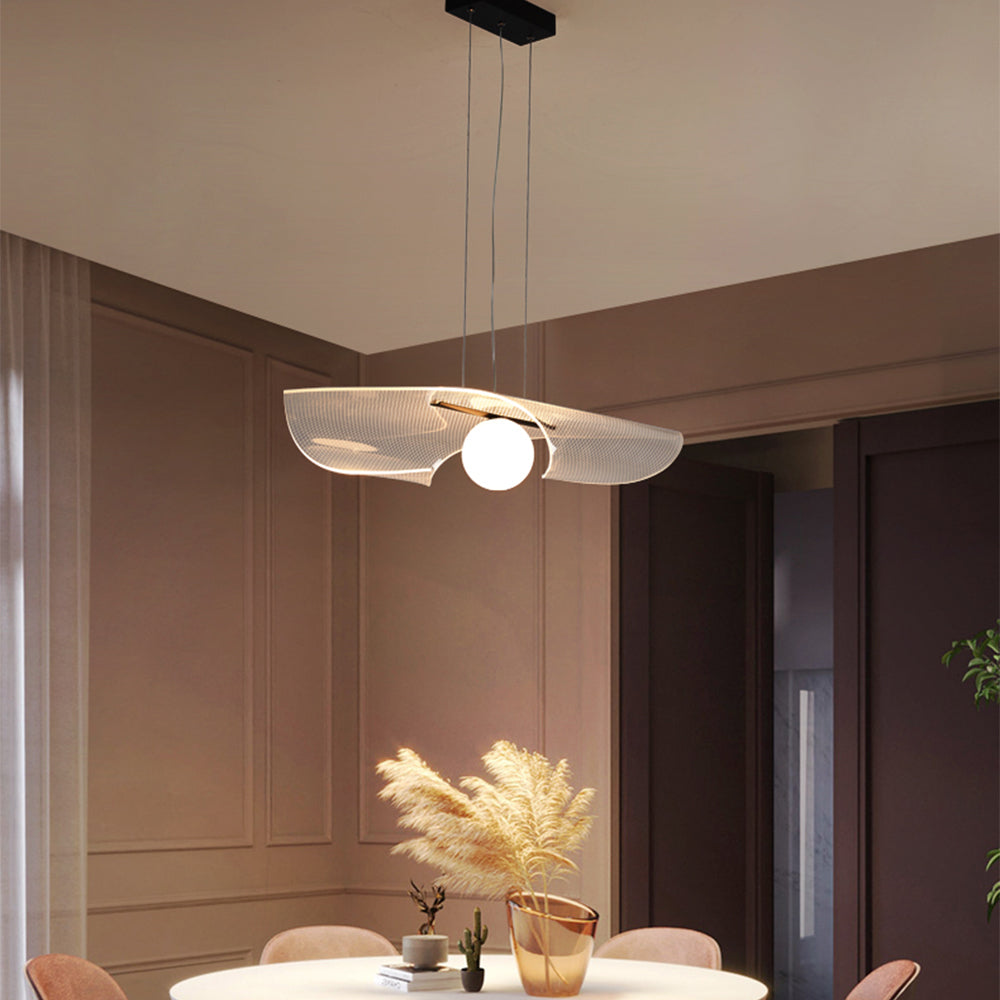 Arisha Minimalismo LED Lámpara Colgante Claro Acrílico Metal Salón