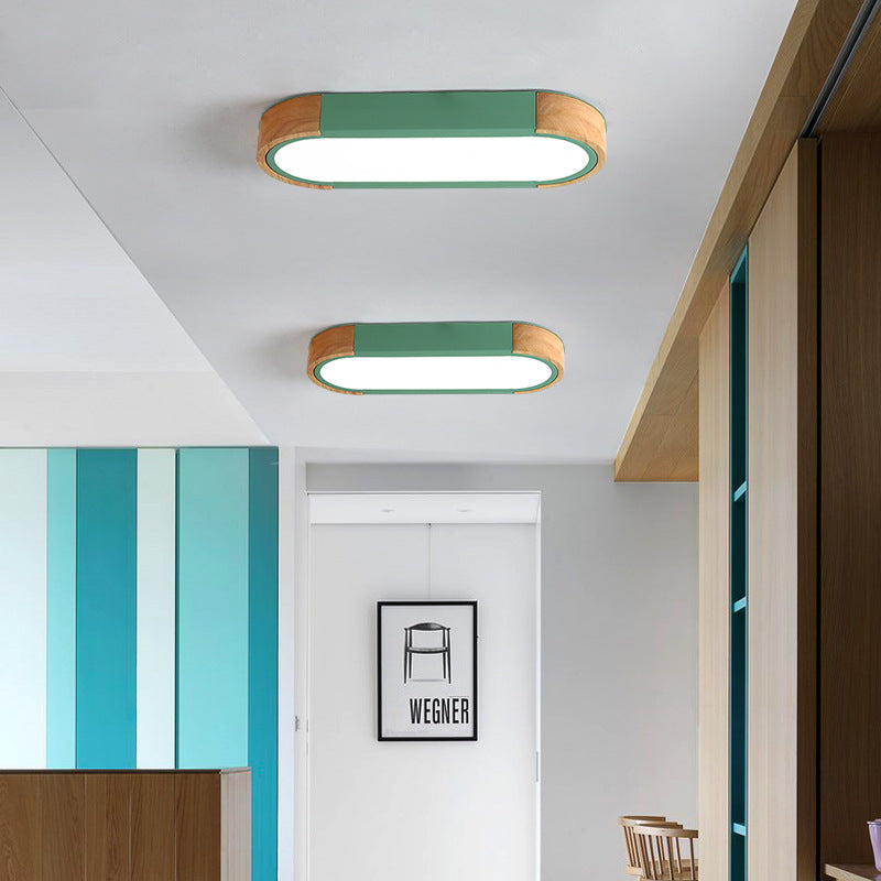 Valentina Nordic LED Madera Lámpara de Techo Blanca/Gris/Verde