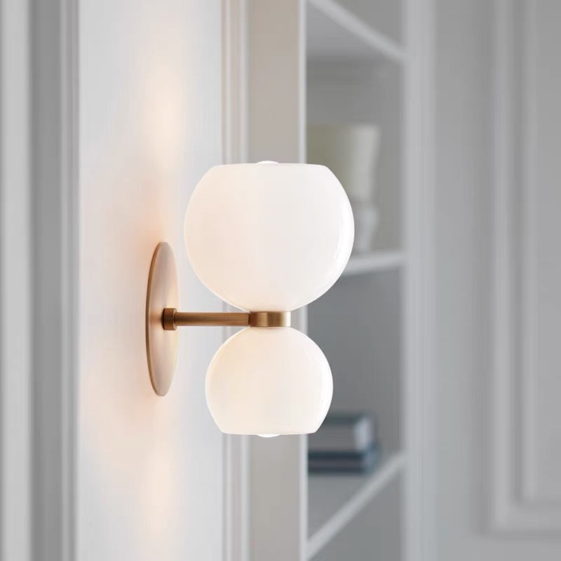 Valentina Modernas Aplique De Pared Interior Metal/Vidrio Blanco Salón