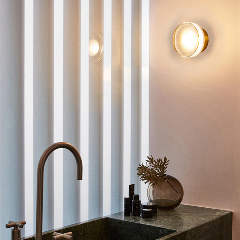Arisha Moderno Pequeño Tazón Metal Aplique de Pared Negro/Dorado