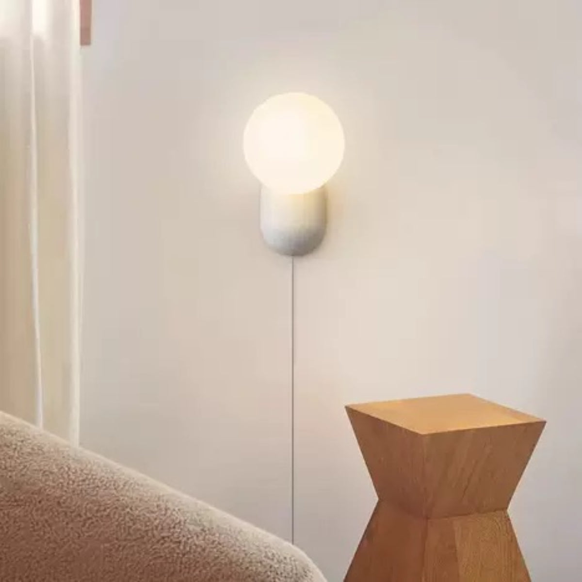 Valentina Moderno LED Lámpara de Pared Vidrio Resina Dormitorio