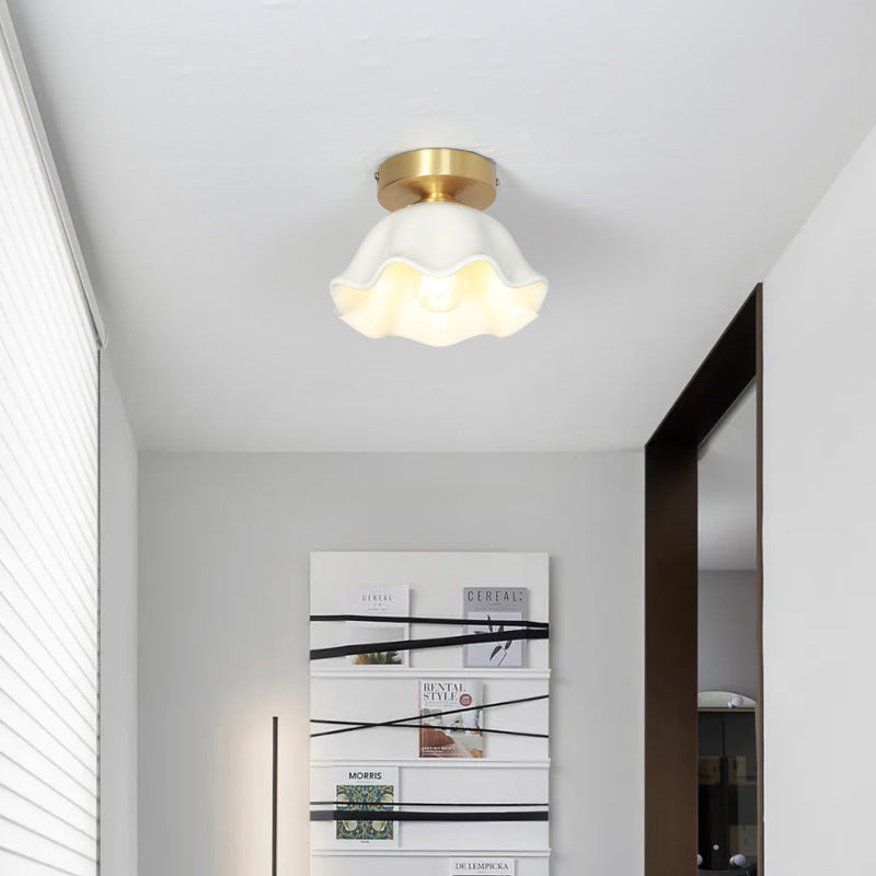 Arisha Lámpara de Techo Retro Metal Flush Mount Latón