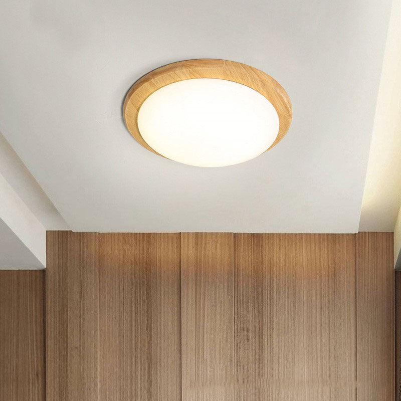 Muto Moderno Sencillo Plafón Lámpara de Techo Madera Acrílico Comedor