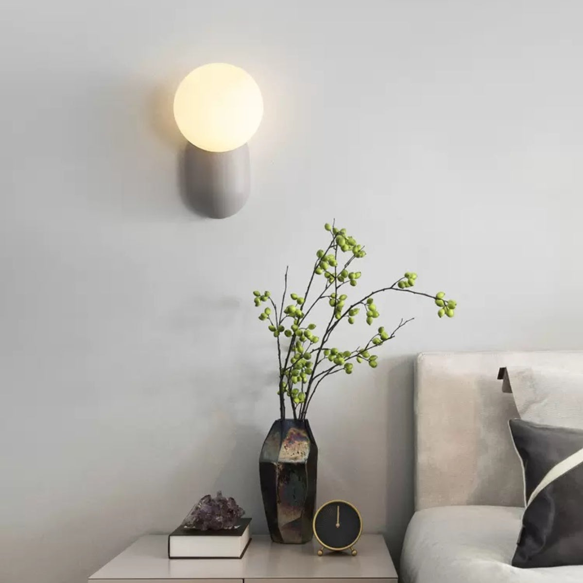 Valentina Moderno LED Lámpara de Pared Vidrio Resina Dormitorio
