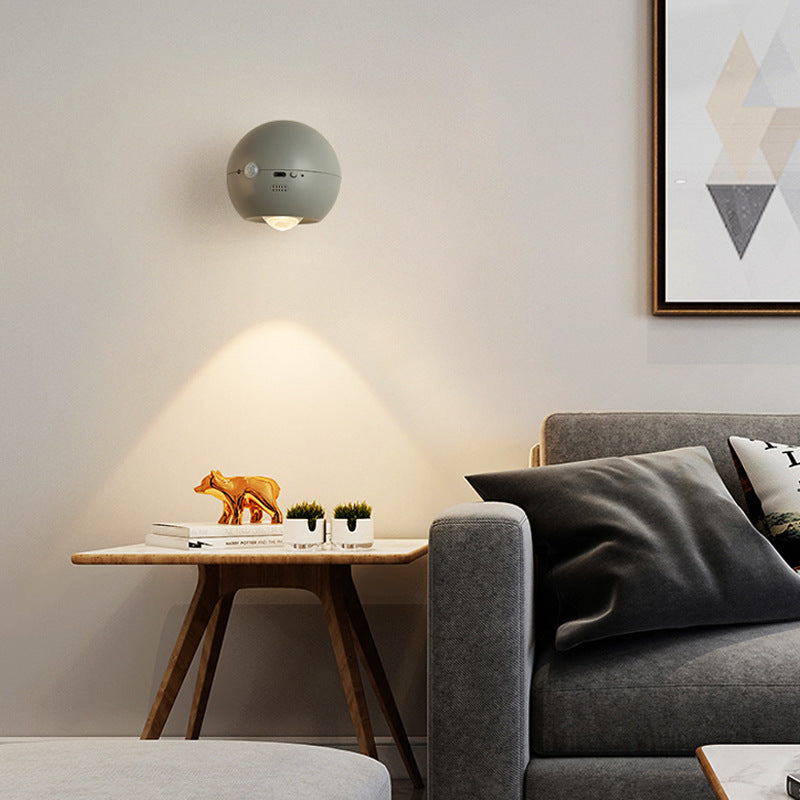 Modern Minimalita Bola Aplique de Pared Marrón/Gris/Naranja