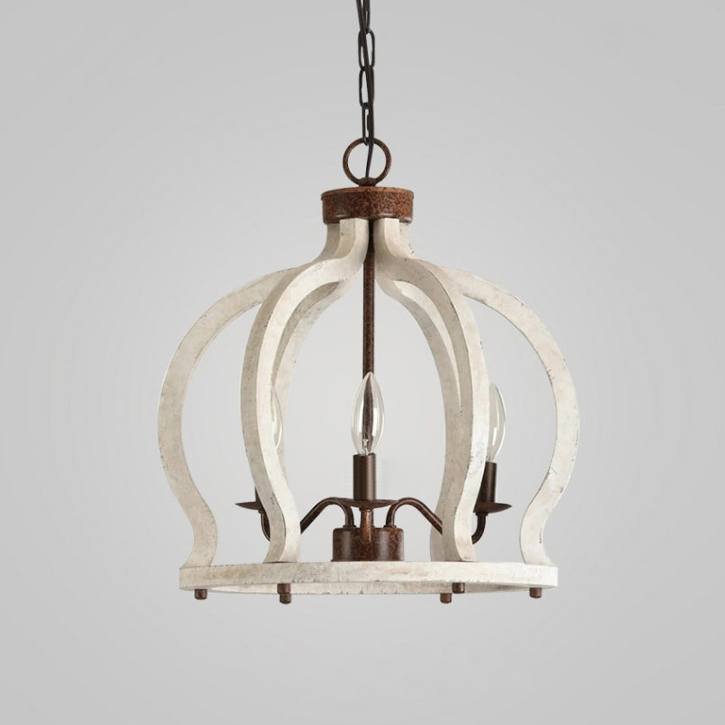 Vivinir Vintage Industrial Aura Farmhouse Wooden Metal Pendant Lamp - Lamp Copper