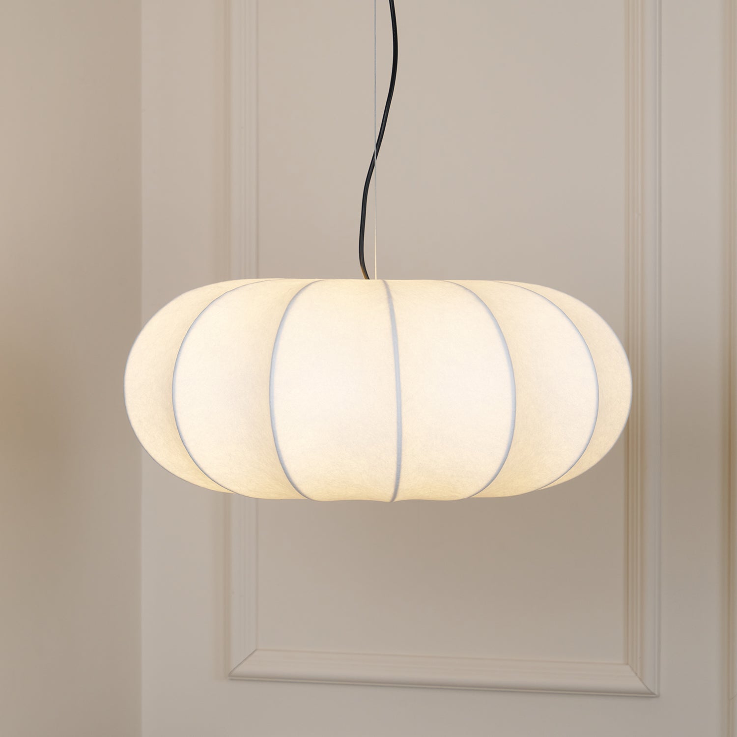 Oblate Silk Pendant Lamp - Letslighting