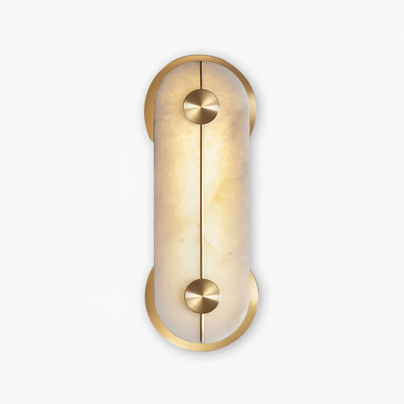 Selene Alabaster Wall Light Brass - Letslighting