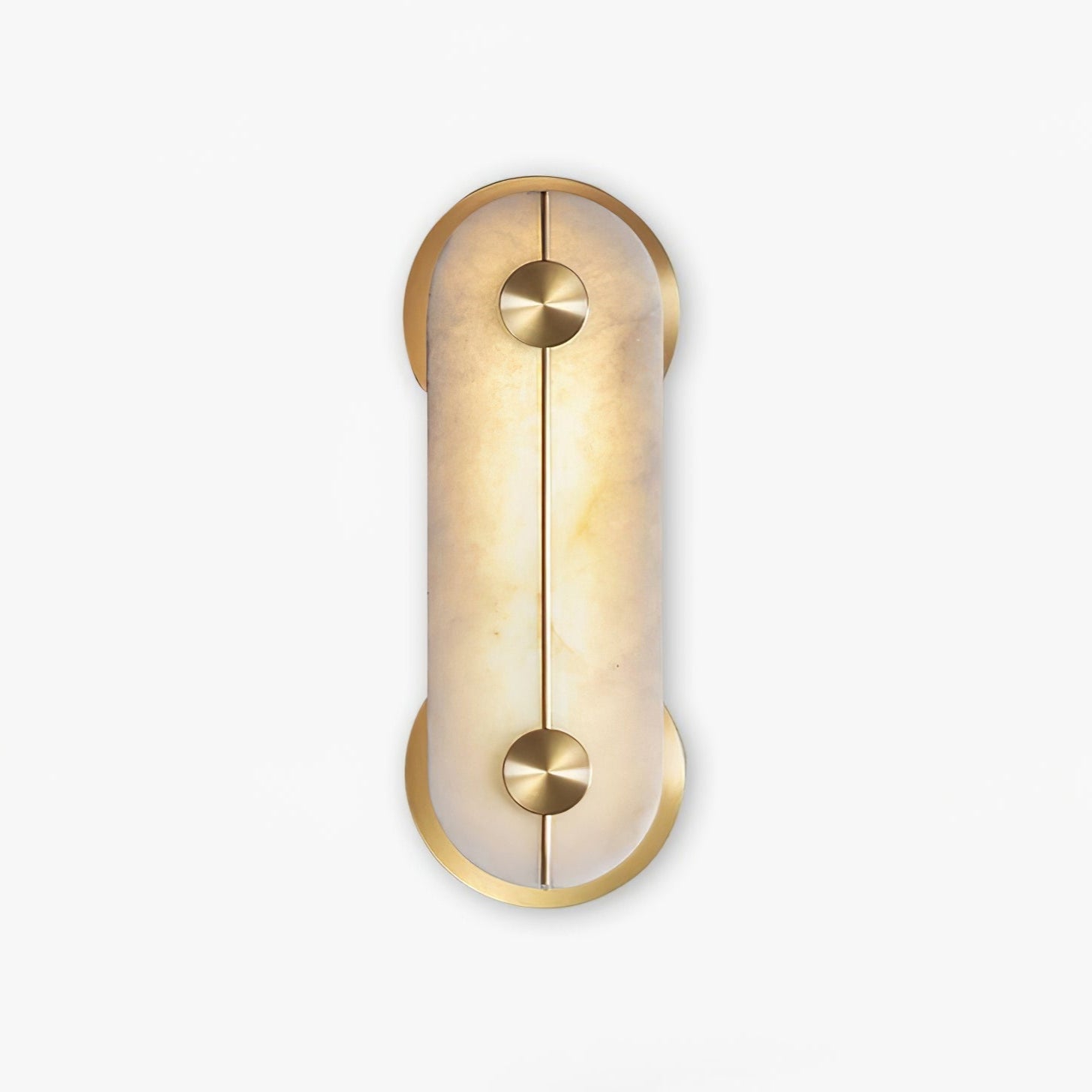 Selene Alabaster Wall Light Brass - Letslighting