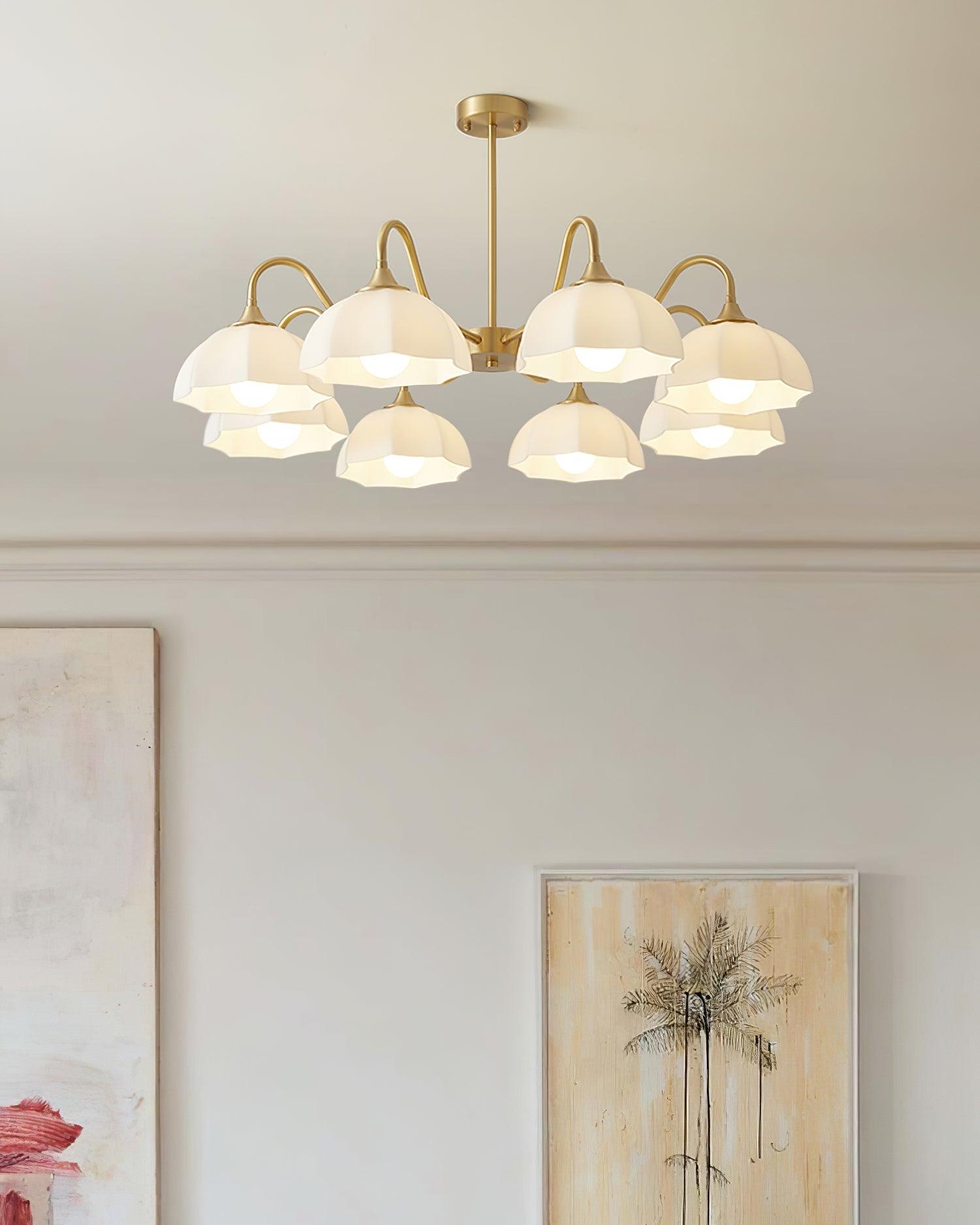 Octagonal Glass Bowl Chandelier - Letslighting
