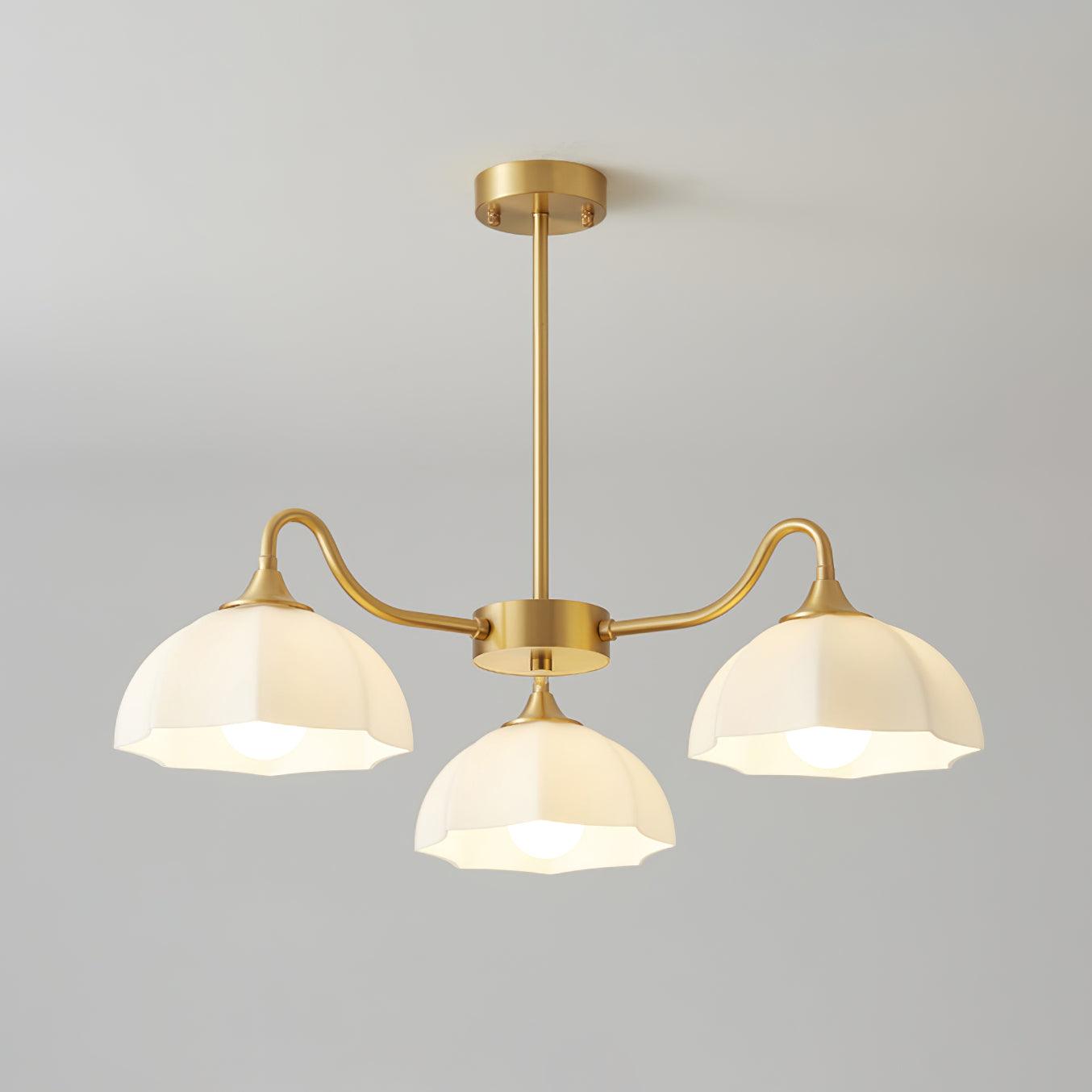 Octagonal Glass Bowl Chandelier - Letslighting