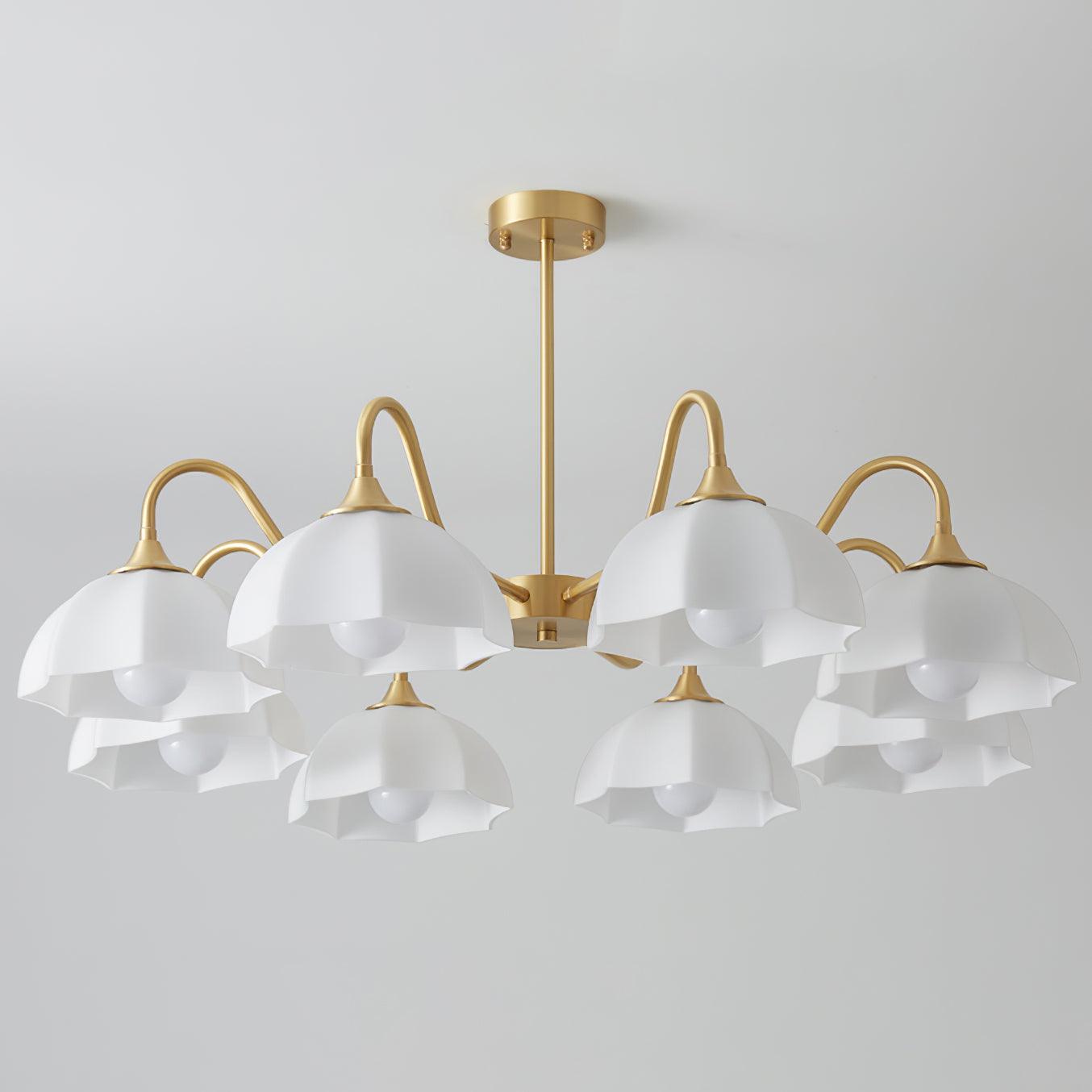 Octagonal Glass Bowl Chandelier - Letslighting