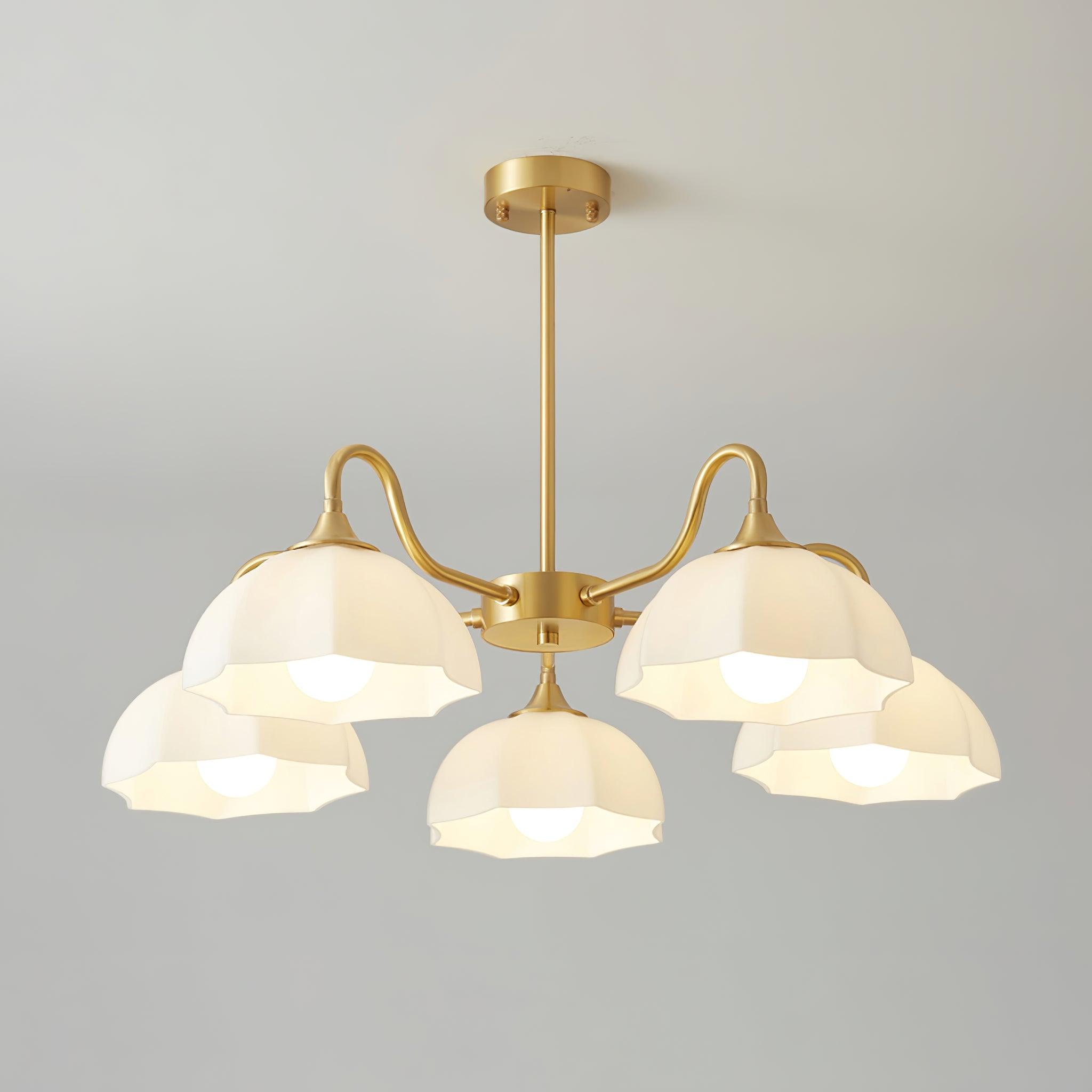 Octagonal Glass Bowl Chandelier - Letslighting