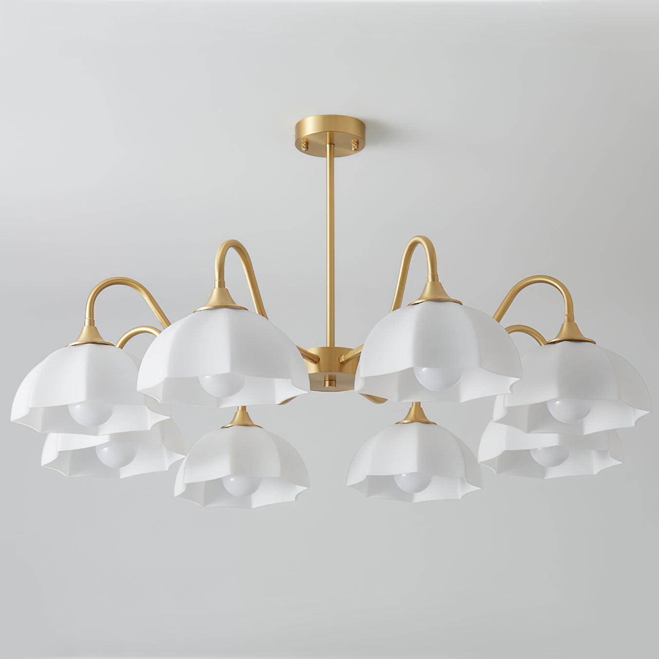 Octagonal Glass Bowl Chandelier - Letslighting