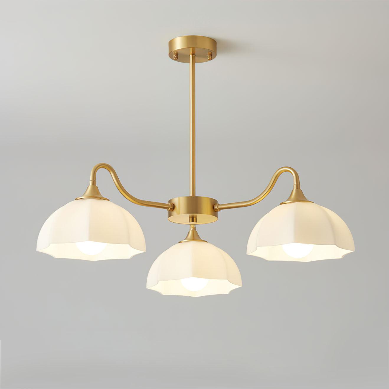 Octagonal Glass Bowl Chandelier - Letslighting