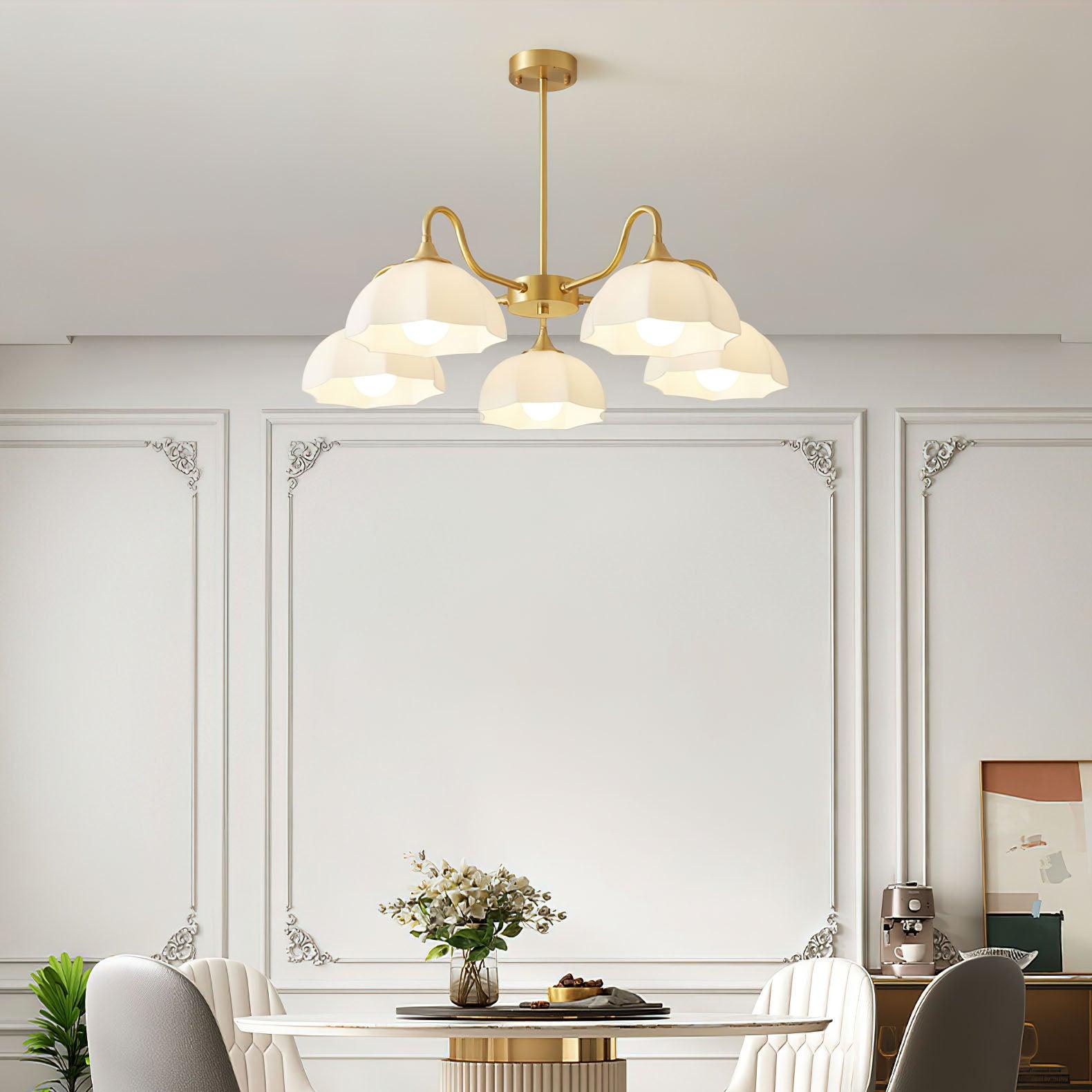Octagonal Glass Bowl Chandelier - Letslighting