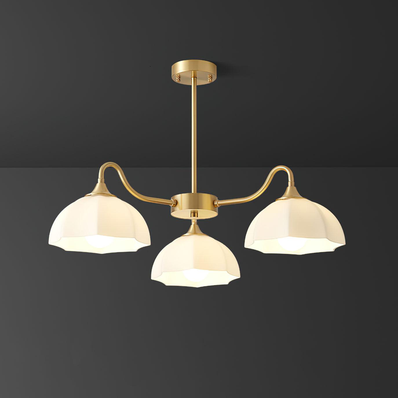 Octagonal Glass Bowl Chandelier - Letslighting