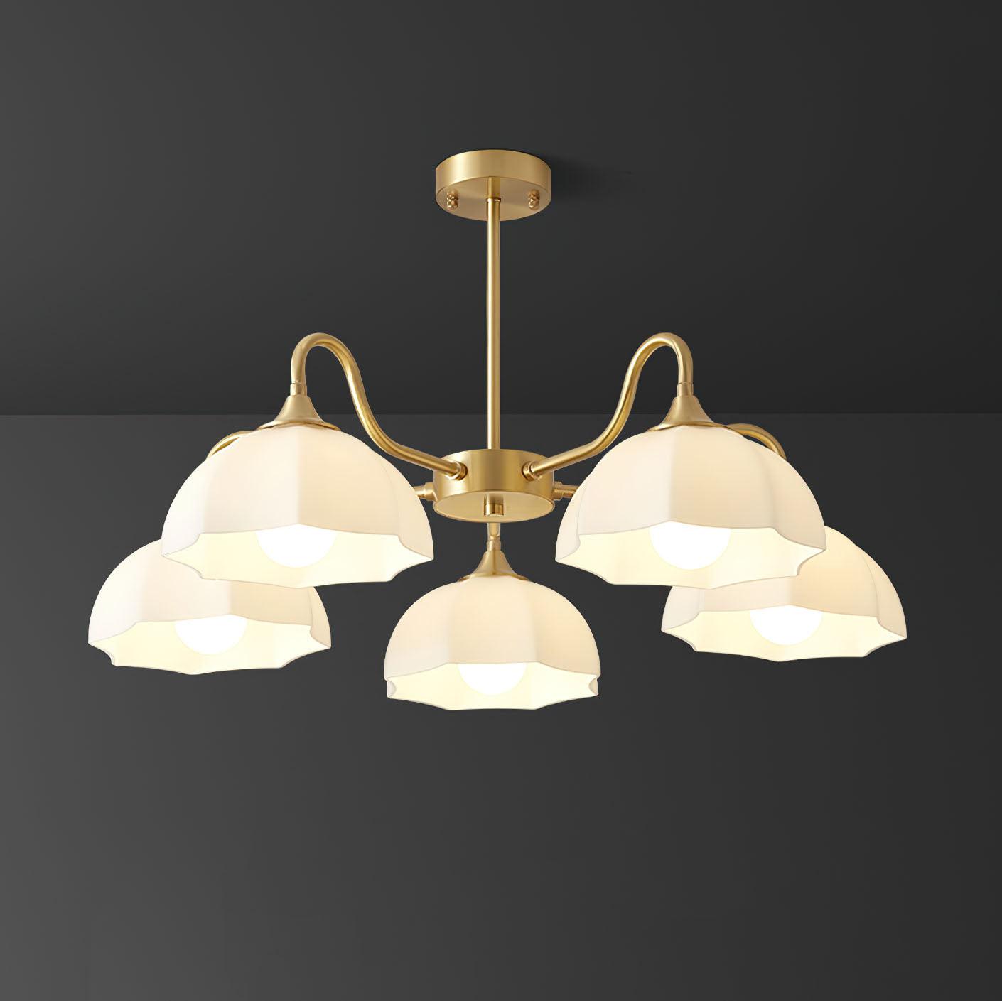 Octagonal Glass Bowl Chandelier - Letslighting
