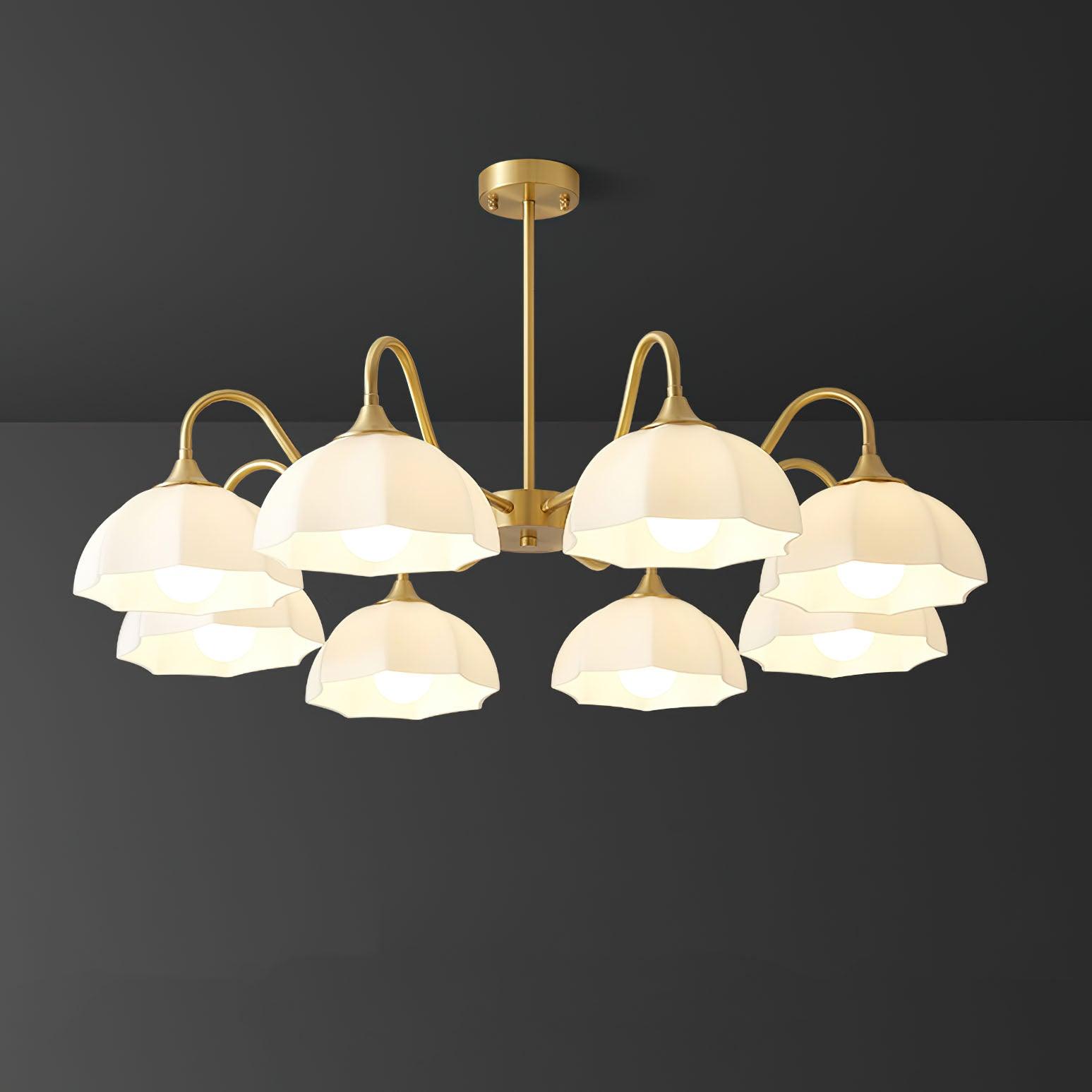 Octagonal Glass Bowl Chandelier - Letslighting