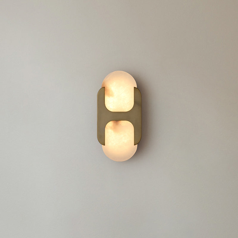 Lylaearis Modern Minimalist Alabaster Wall Lamp - Lamp Copper