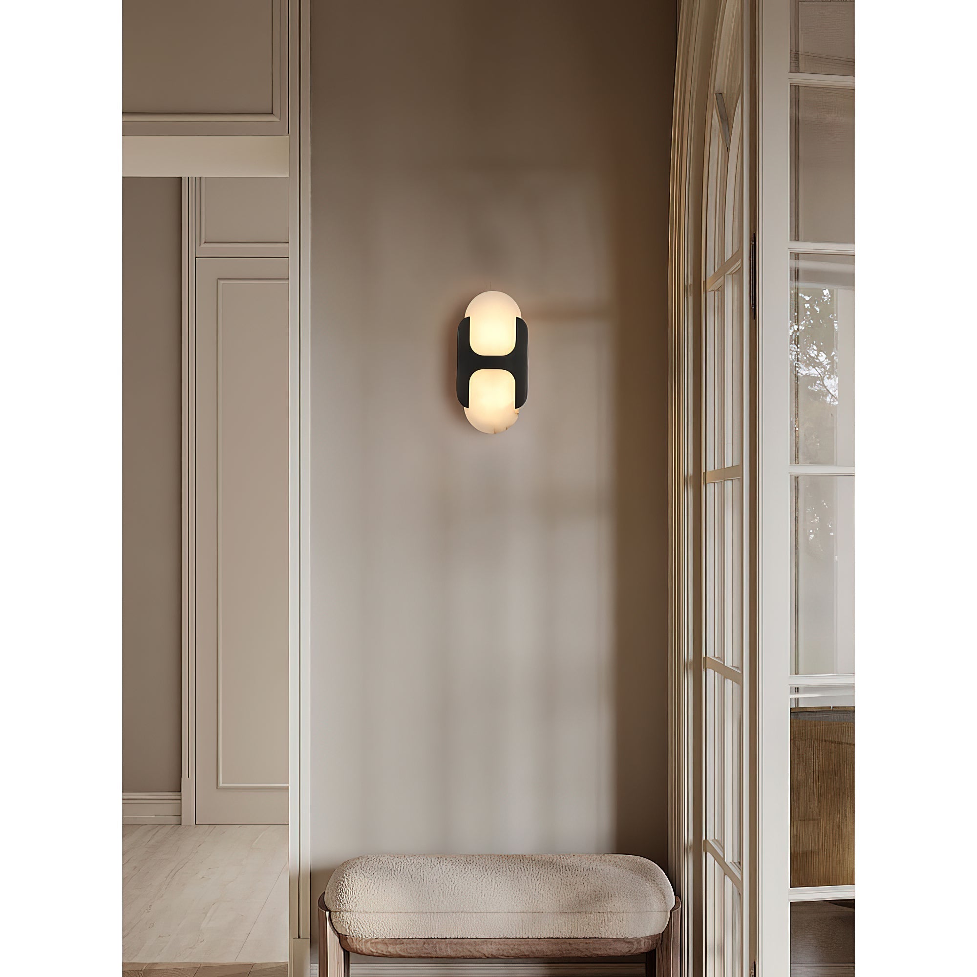 Lylaearis Modern Minimalist Alabaster Wall Lamp - Lamp Copper