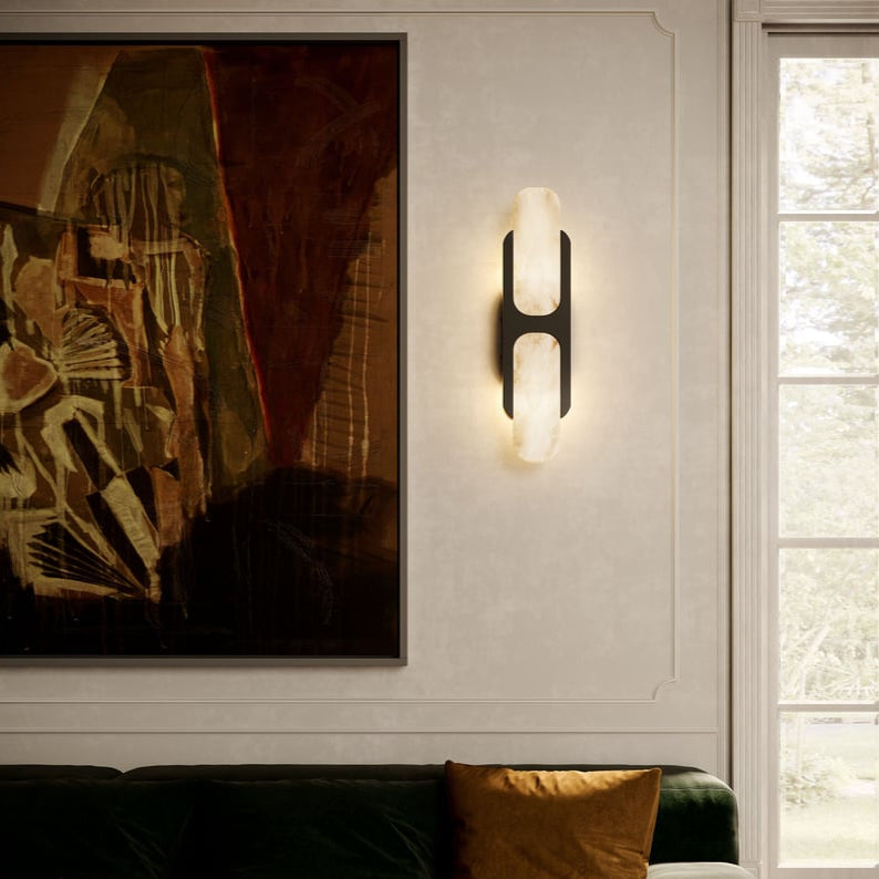 Ulthaora Double Globe Alabaster Wall Light - Letslighting