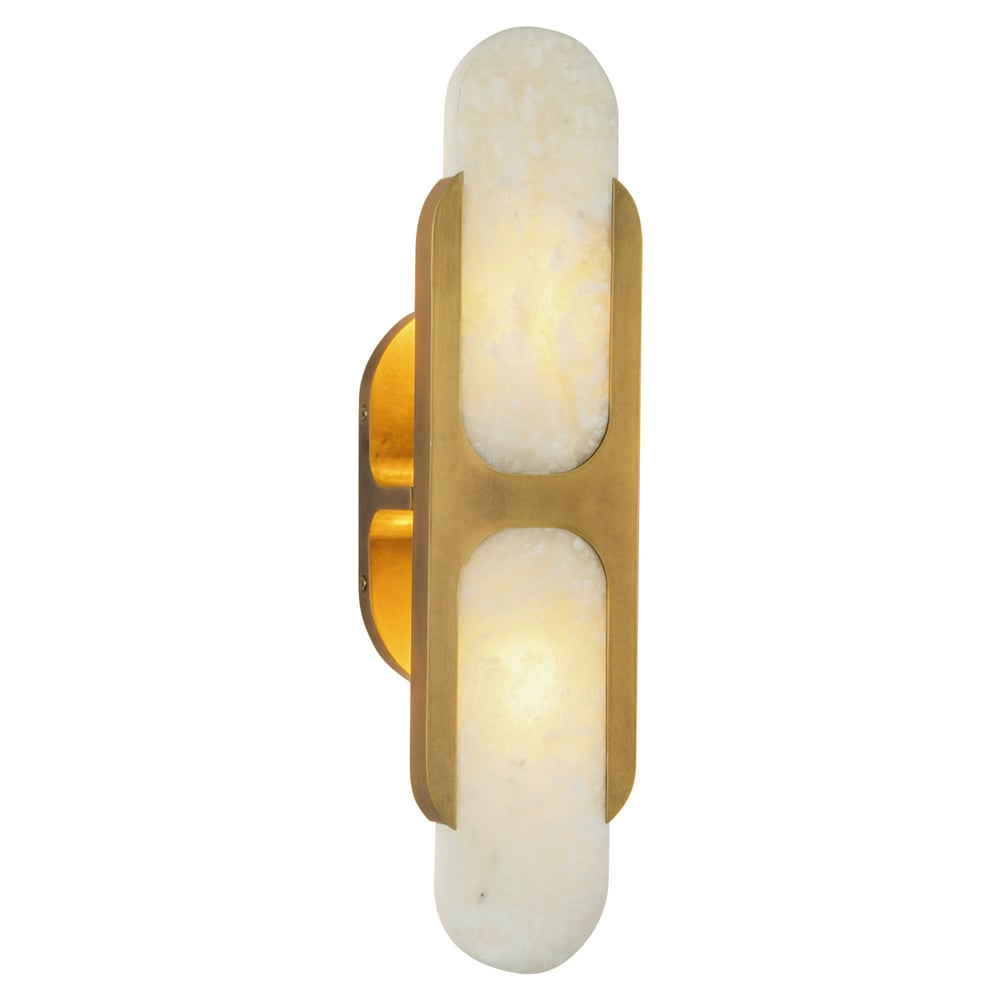 Ulthaora Double Globe Alabaster Wall Light - Letslighting